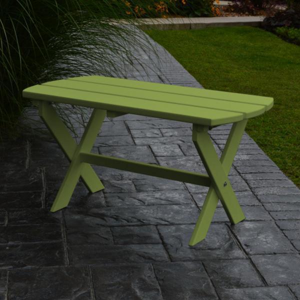 A & L Furniture Poly Folding Oval Coffee Table - Lightweight Portable End Table for Living Room, Patio, or Small Spaces - Perfect for Apartments, Dorms, and Outdoor Use