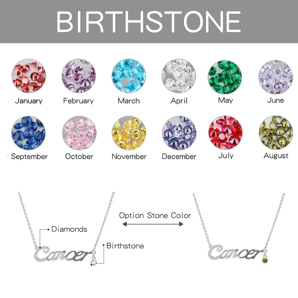 Custom Name Necklace with Natural Diamond - Crown Heart Birthstone Initial Pendant in 925 Sterling Silver, Yellow/White/Rose Gold | Personalized Dainty Jewelry for Women | Perfect Gift for Christmas, Birthday, Anniversary, Valentine's Day, Graduation & Mother's Day | Ideal for Her, Mom, Wife, Girlfriend & Sister | Everyday Wear, Special Occasions & Romantic Gifts