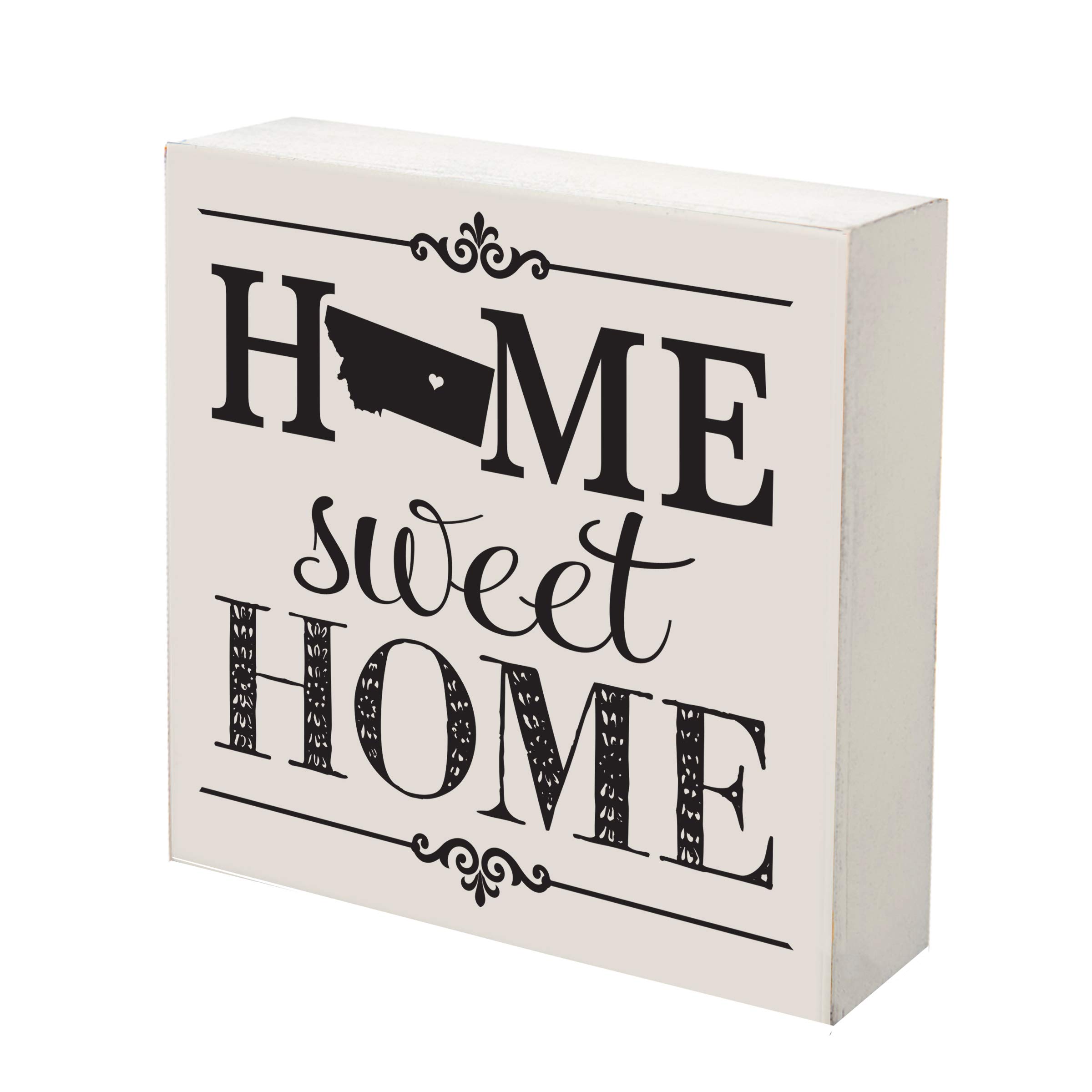 LifeSong Milestones Montana Home State Shadow Box - 10x10 White Wooden Keepsake for Home Decor, Housewarming Gift & Family Established Display - Perfect for Shelves, Tables, and Wall Decor in Living Rooms, Bedrooms, or Offices