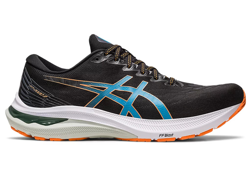 ASICS Men's GT-2000 10 Running Shoes - Black/Sun Peach | Lightweight Cushioned Sneakers for Jogging, Gym & Daily Wear