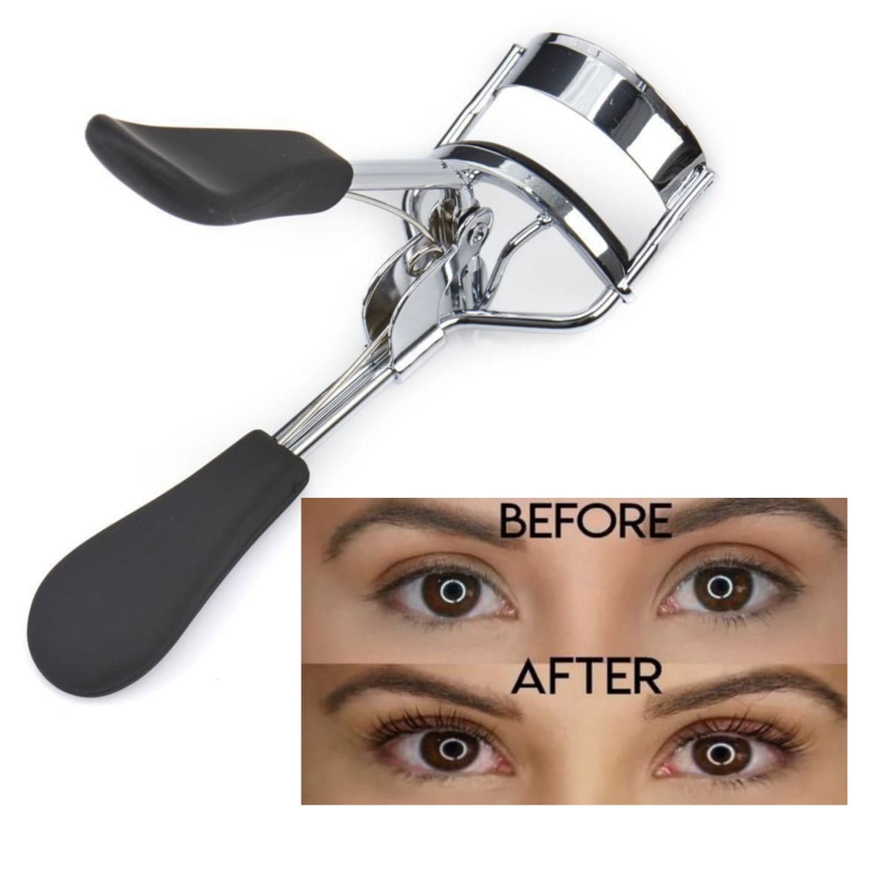 ZAUKY Professional Eyelash Curler with 1 Pair Black False Lashes - Women's & Girls' Eyelash Enhancer Kit for Natural & Dramatic Look | Perfect for Daily Makeup, Parties & Special Occasions