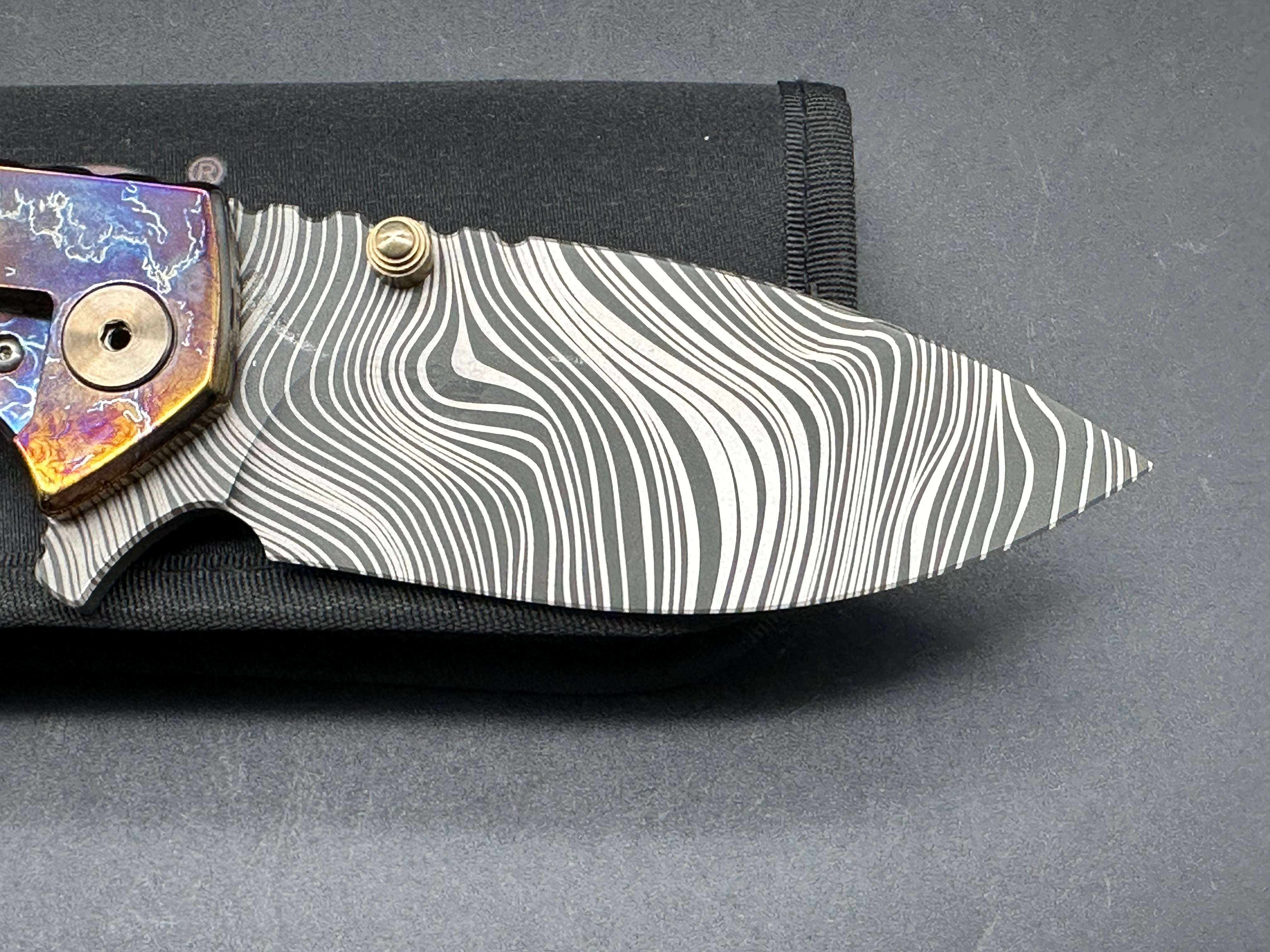 Eafengrow EF906 Custom Zuri Titanium Frame Knife with Colorized Hardware, Backspacer & Clip - Premium EDC Folding Knife for Outdoor, Camping & Everyday Carry