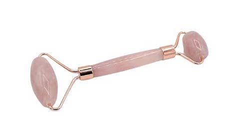 Rose Quartz Facial Roller for Skin Care - Anti-Aging & Puffiness Reduction | Perfect for Men & Women | Use for Gua Sha, Lymphatic Drainage & Daily Skincare Routine