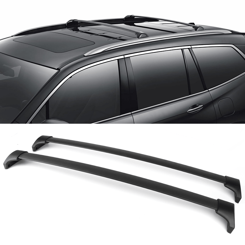 2016-2022 Honda Pilot Black Aluminum Roof Rack Cross Bars - OE Style Replacement for Cargo Carrier & Outdoor Adventures - Perfect for Road Trips, Camping & Sports Equipment Transport