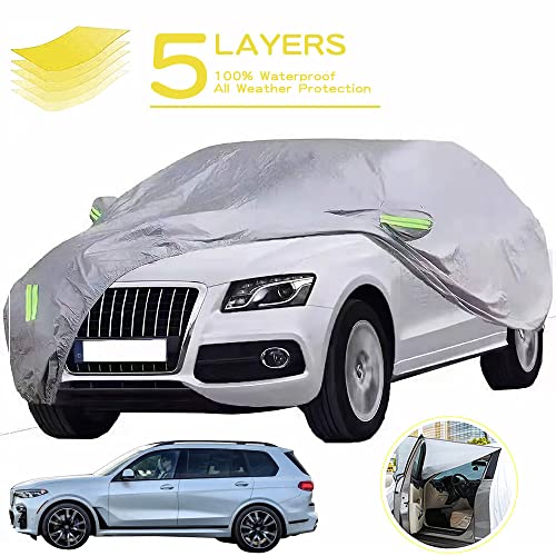 BMW X4 F26 G02 Car Cover 2015-2022 - Waterproof 190T High Density SUV Full Exterior Cover for Indoor & Outdoor Protection - Sunscreen Silver Car Cover for All Weather & Long-Term Parking