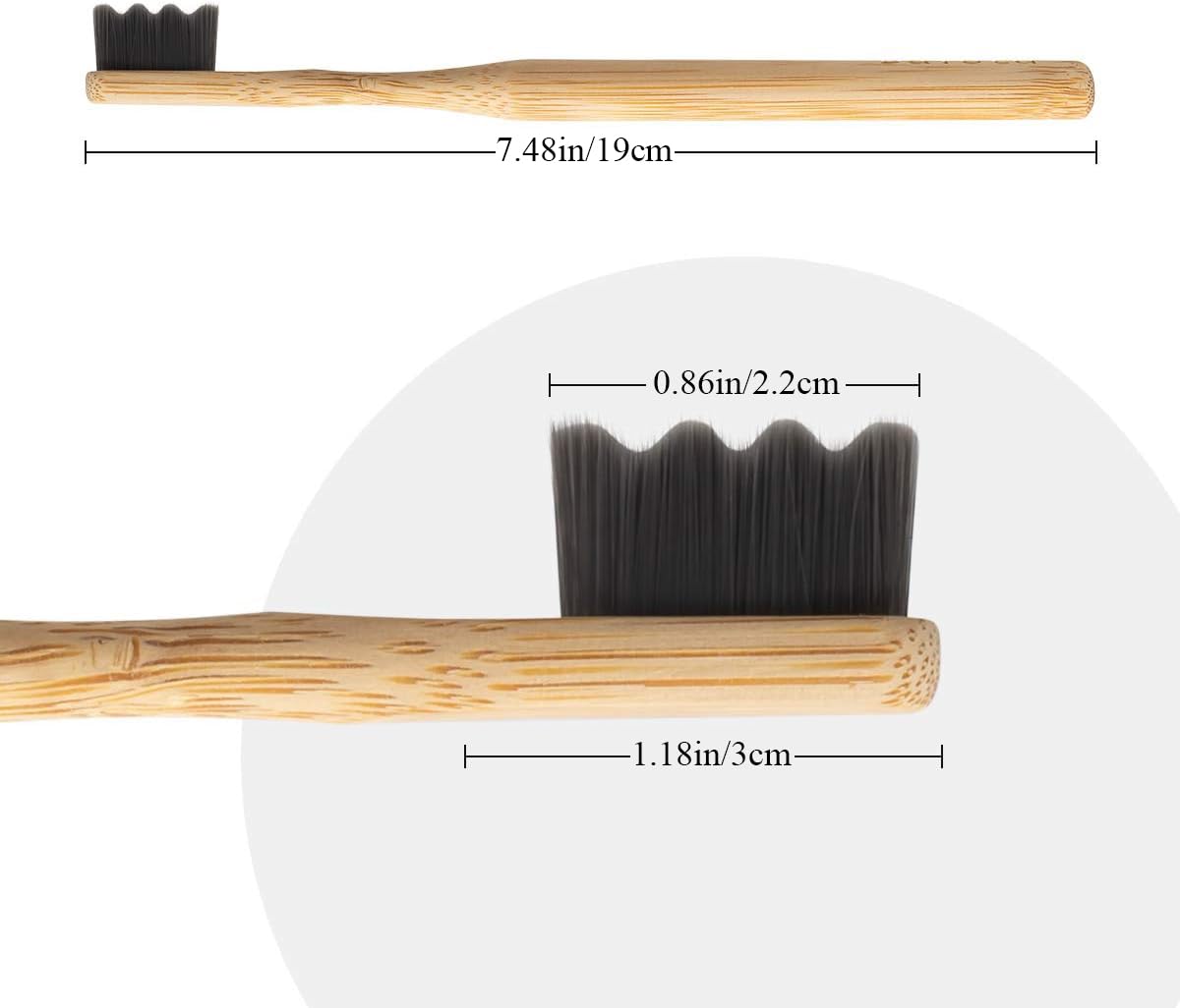 Eco-Friendly Bamboo Toothbrush with Extra Soft Bristles for Sensitive Teeth & Gum Recession - Biodegradable Natural Toothbrushes, 4-Pack - Perfect for Travel, Home & Zero-Waste Lifestyle
