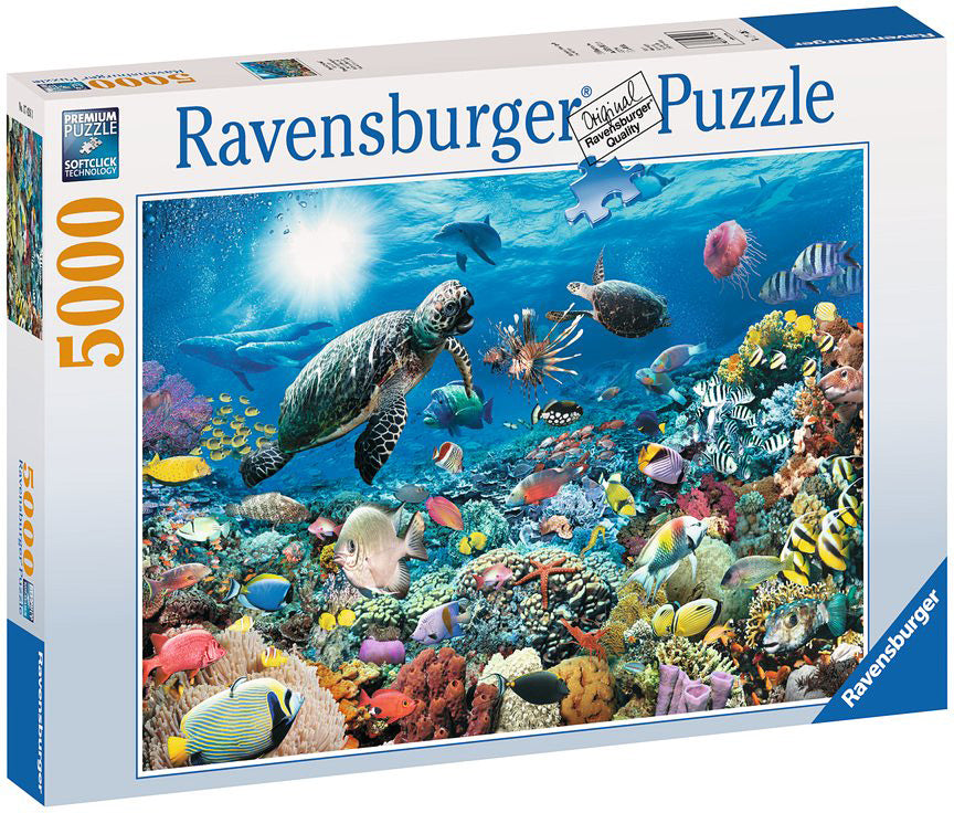 Beneath the Sea 5000 Piece Jigsaw Puzzle - Ocean Life Underwater Scenery for Adults & Teens - Challenging Puzzle Game for Home Decor, Relaxation & Family Bonding