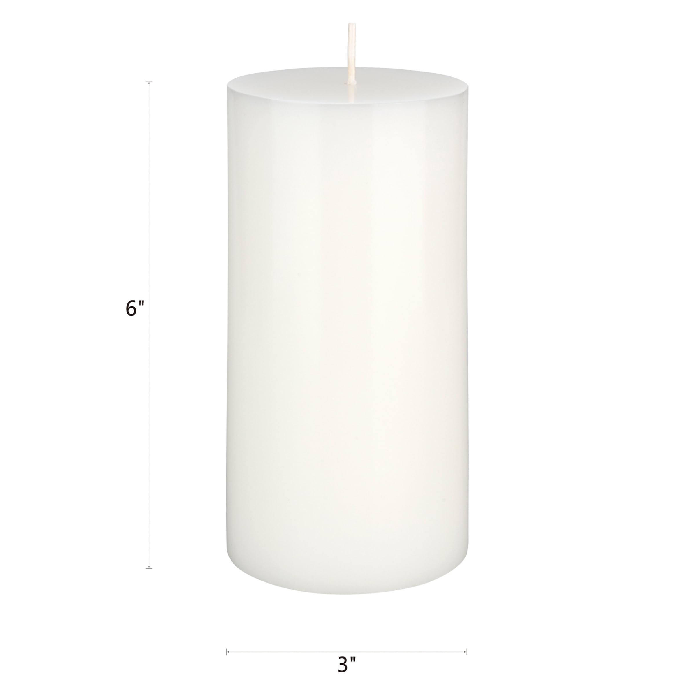 Premium Unscented White Pillar Candle - 3
