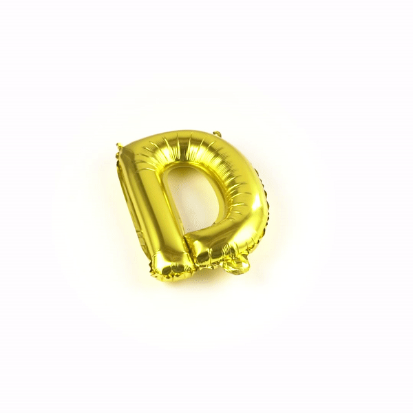 Balloonify Gold Mylar Letter D Balloon - 16 Inch Large Foil Alphabet Balloon for Birthday Party Decorations, Baby Showers, Graduation Celebrations & Special Events (1 Count)