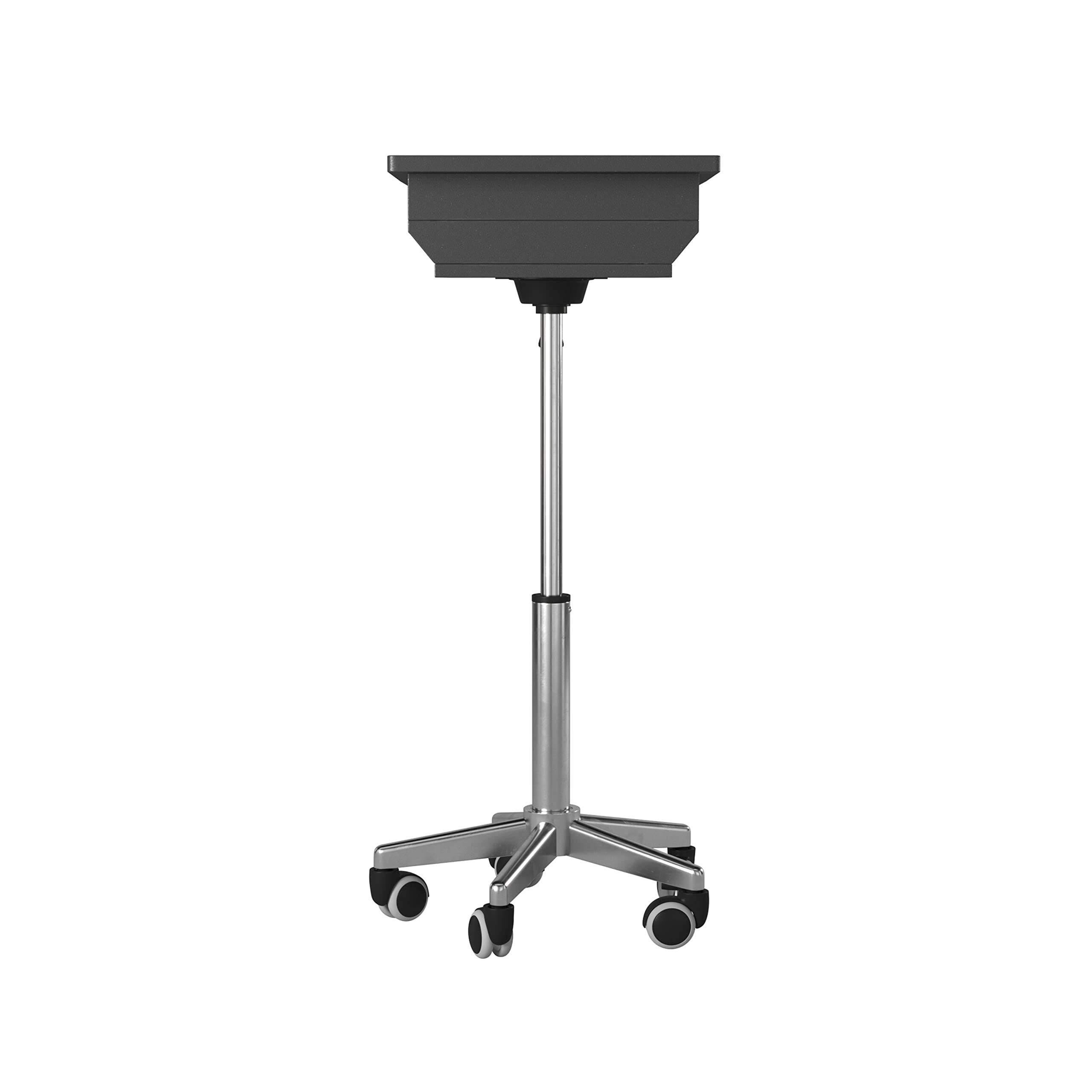 Adjustable Height Portable Standing Desk with Extendable Panels - Rolling Laptop Stand & Podium Desk in Graphite Black - Perfect for Home Office, Work from Home & Remote Work Setup