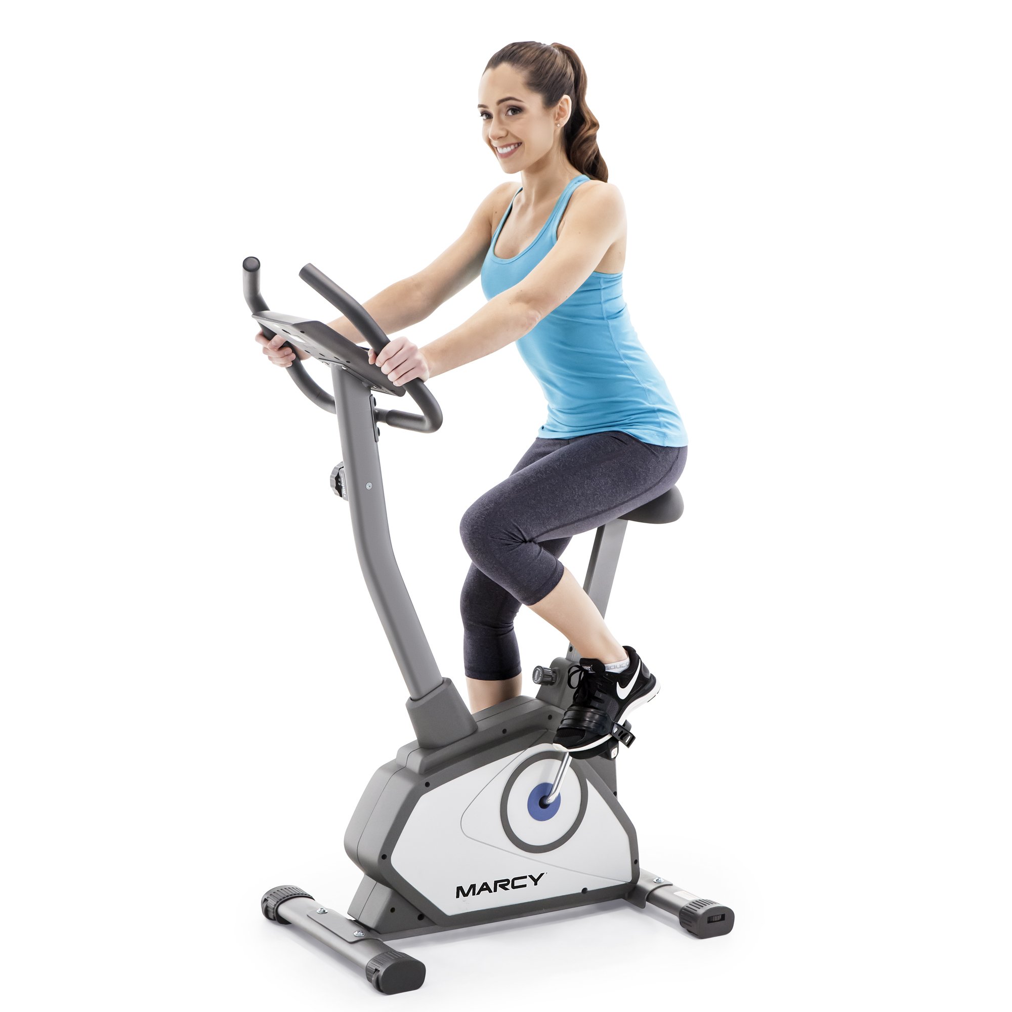 Marcy Magnetic Resistance Exercise Bike - 8 Adjustable Levels for Indoor Cycling Workouts - Perfect for Home Gym, Cardio Training & Weight Loss