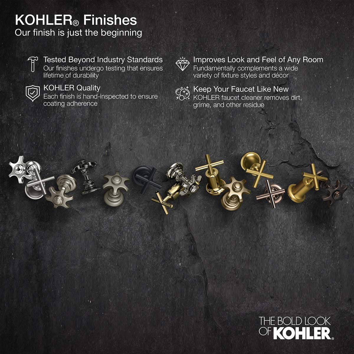 KOHLER 3-Way Diverter Shower Arm - Adjustable Showerhead Mount for Bathroom & Spa Use