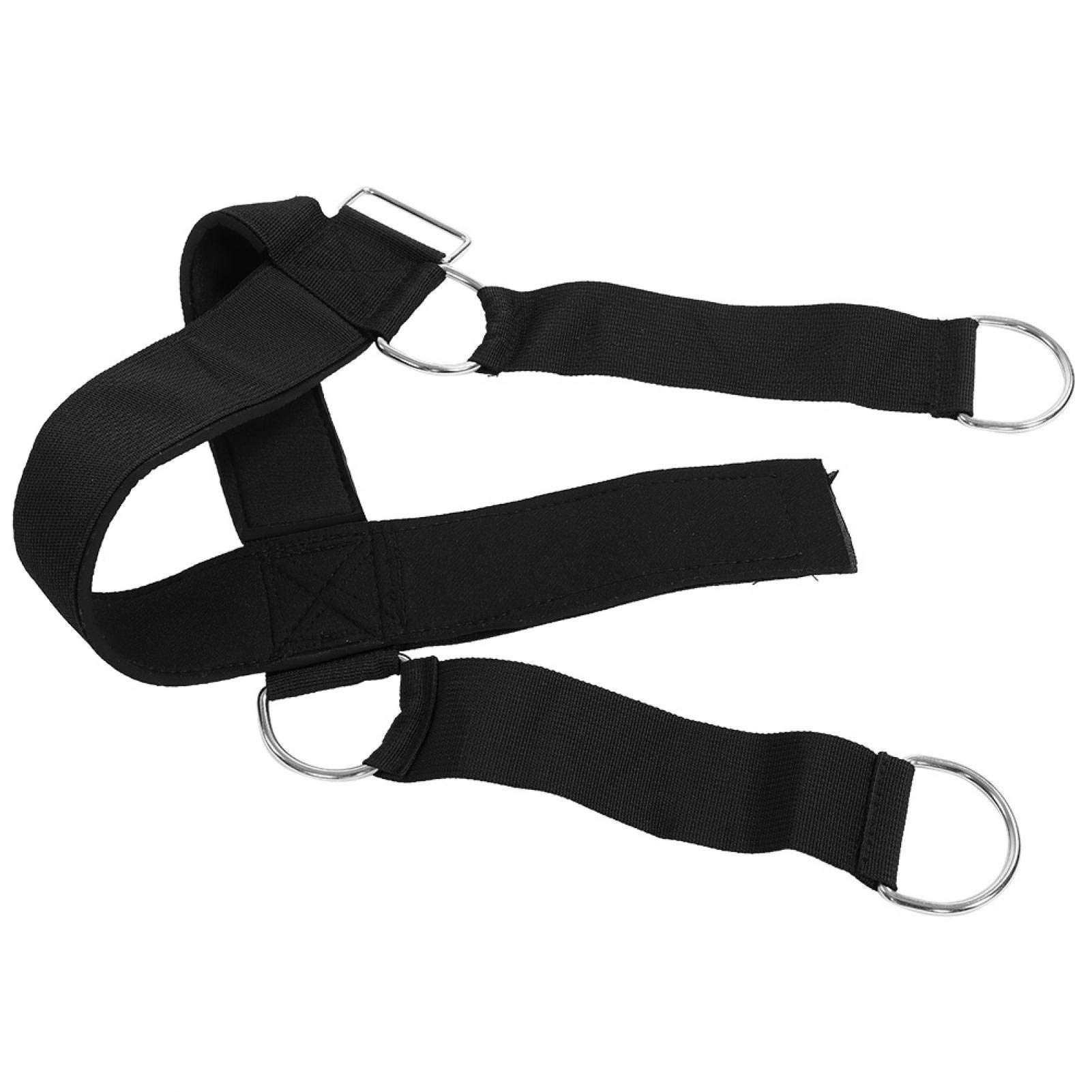 Allsor Head Neck Strap - Black Nylon Strength Training Belt for Gym Workouts, Posture Correction & Neck Massage | Perfect for Weightlifting, CrossFit & Home Exercise Equipment