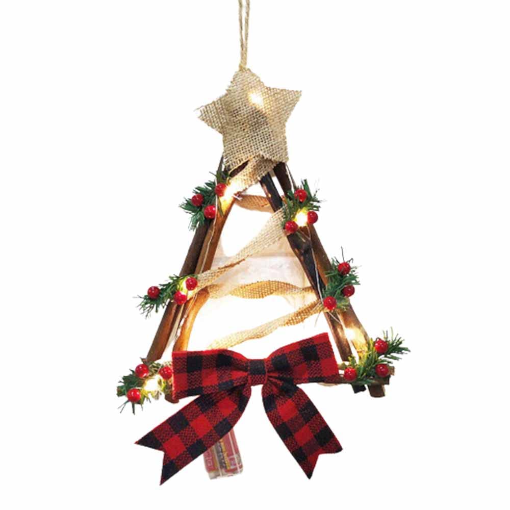 Christmas Wreath with Snowman Garland & String Lights - Holiday Door Hanging Decor for Xmas Party, Window, Wall & Home Decoration | Perfect for Front Door Decor, Fireplace Mantel & Indoor Holiday Decorating
