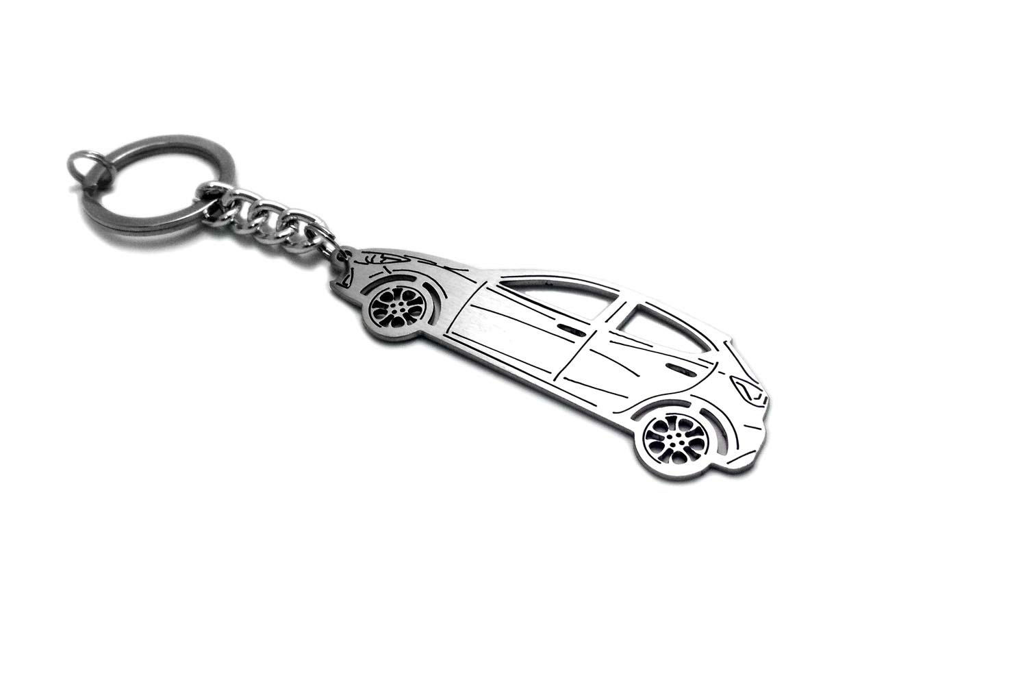 Stainless Steel Car Keychain with Ring - Laser Cut Automotive Key Accessory for Men & Women - Perfect Gift for Car Lovers, Home & Office Use