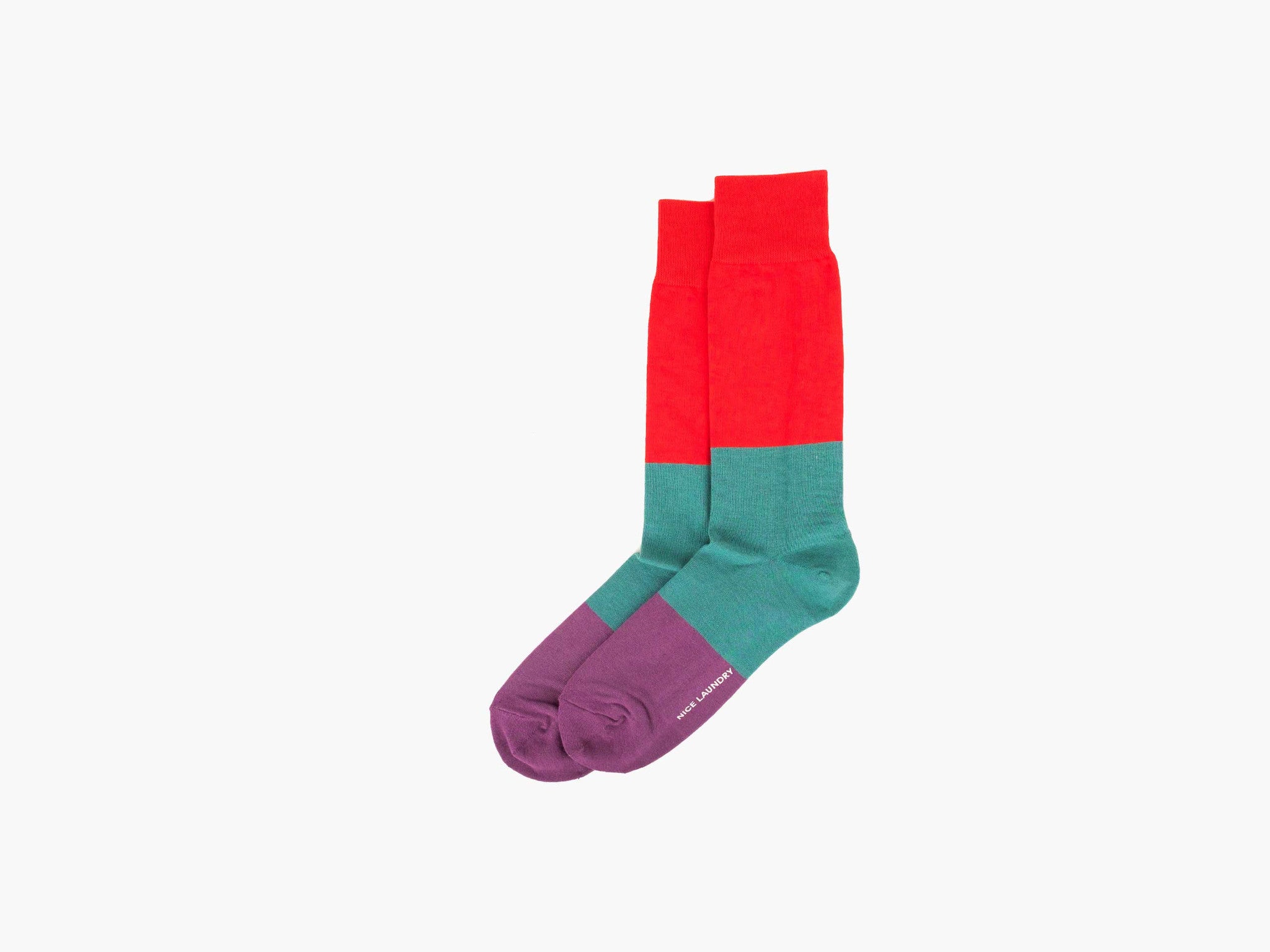 Stylish Colorblock Hoodie in Red, Green & Purple - Trendy Unisex Pullover for Casual Wear & Street Fashion