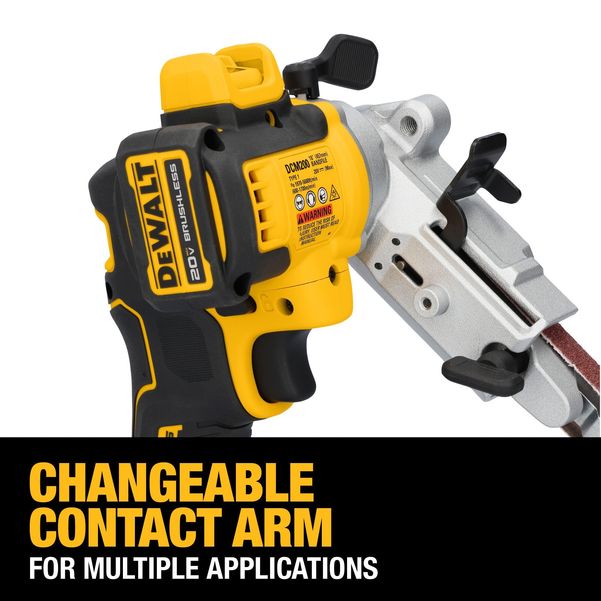 DEWALT 20V MAX XTREME Cordless Bandfile Belt Sander Kit with Battery & Charger (DCM200E1) - Professional Woodworking & Metal Sanding Power Tool for DIY Projects & Home Renovations