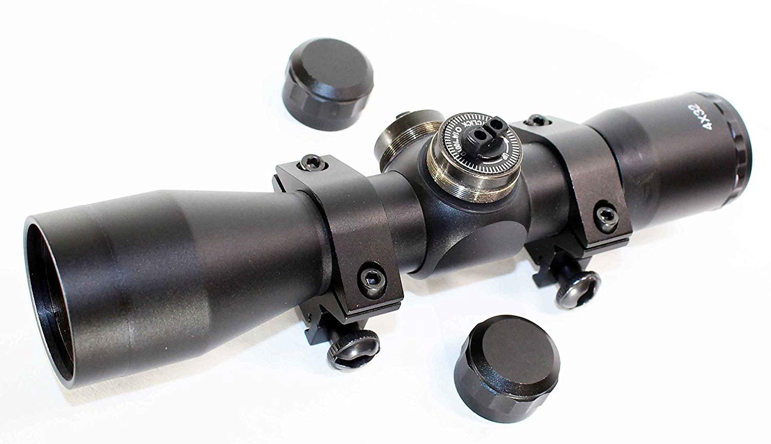 4x32 Tactical Paintball Scope with Picatinny/Weaver Mount - Aluminum Black Mildot Reticle for Woodsball & Paintballing | Perfect for Outdoor Games & Target Practice