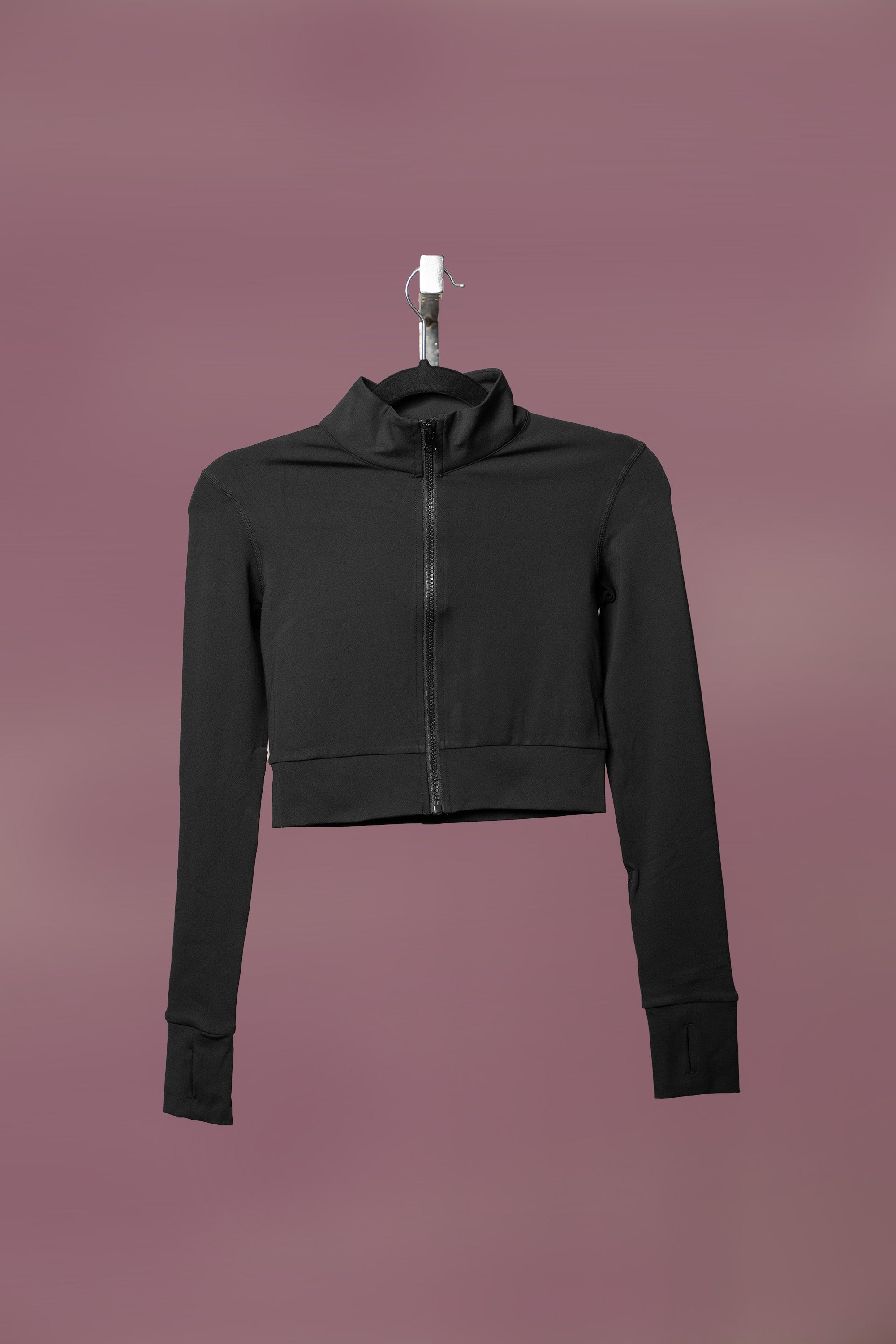 Stylish Cropped Sport Jacket for Women - Lightweight Athletic Zip-Up Hoodie for Running, Yoga & Gym Workouts
