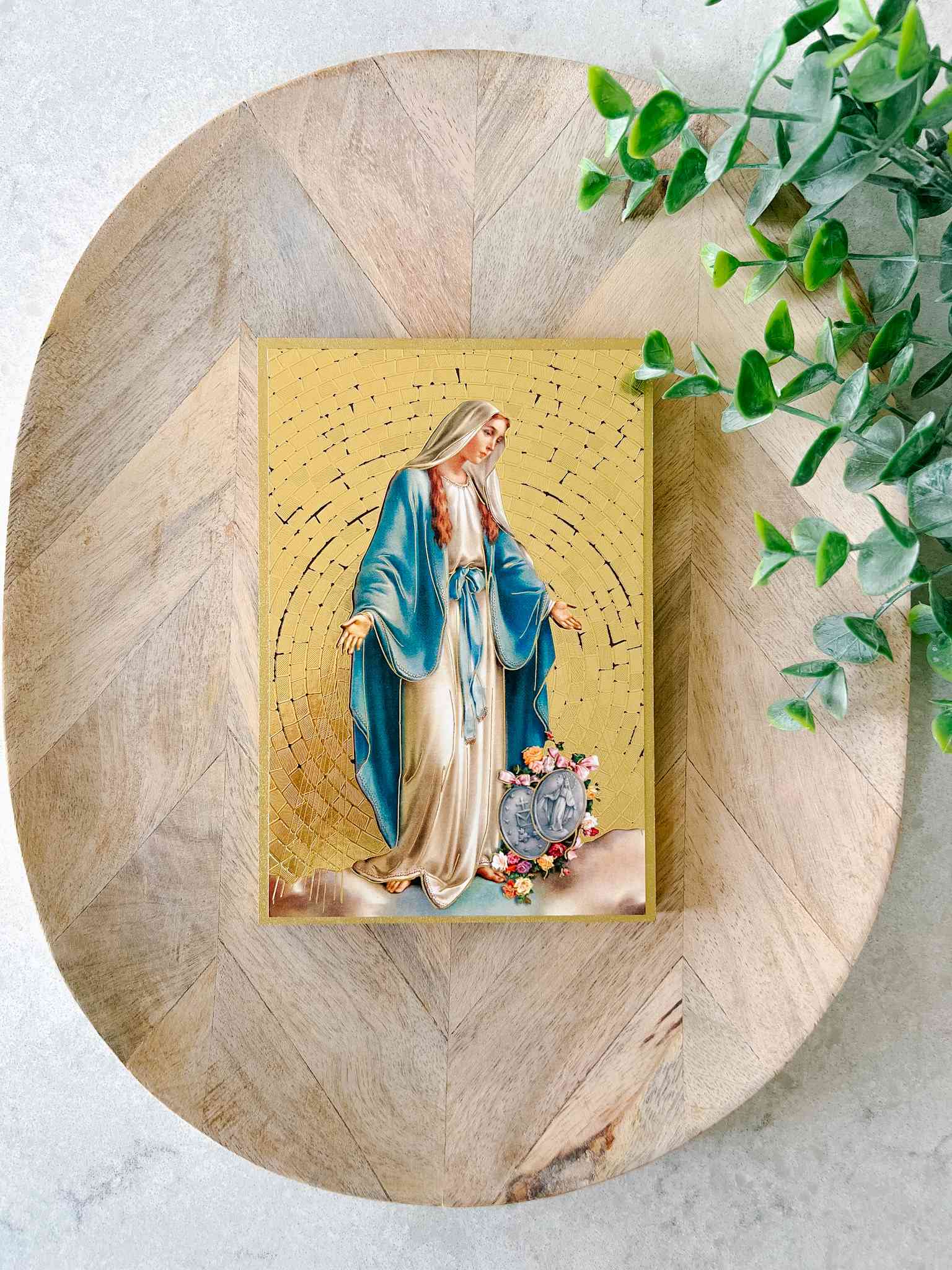 Our Lady of Grace Plaque - Elegant Religious Wall Decor for Home, Church & Prayer Spaces | Perfect for Devotion & Spiritual Inspiration