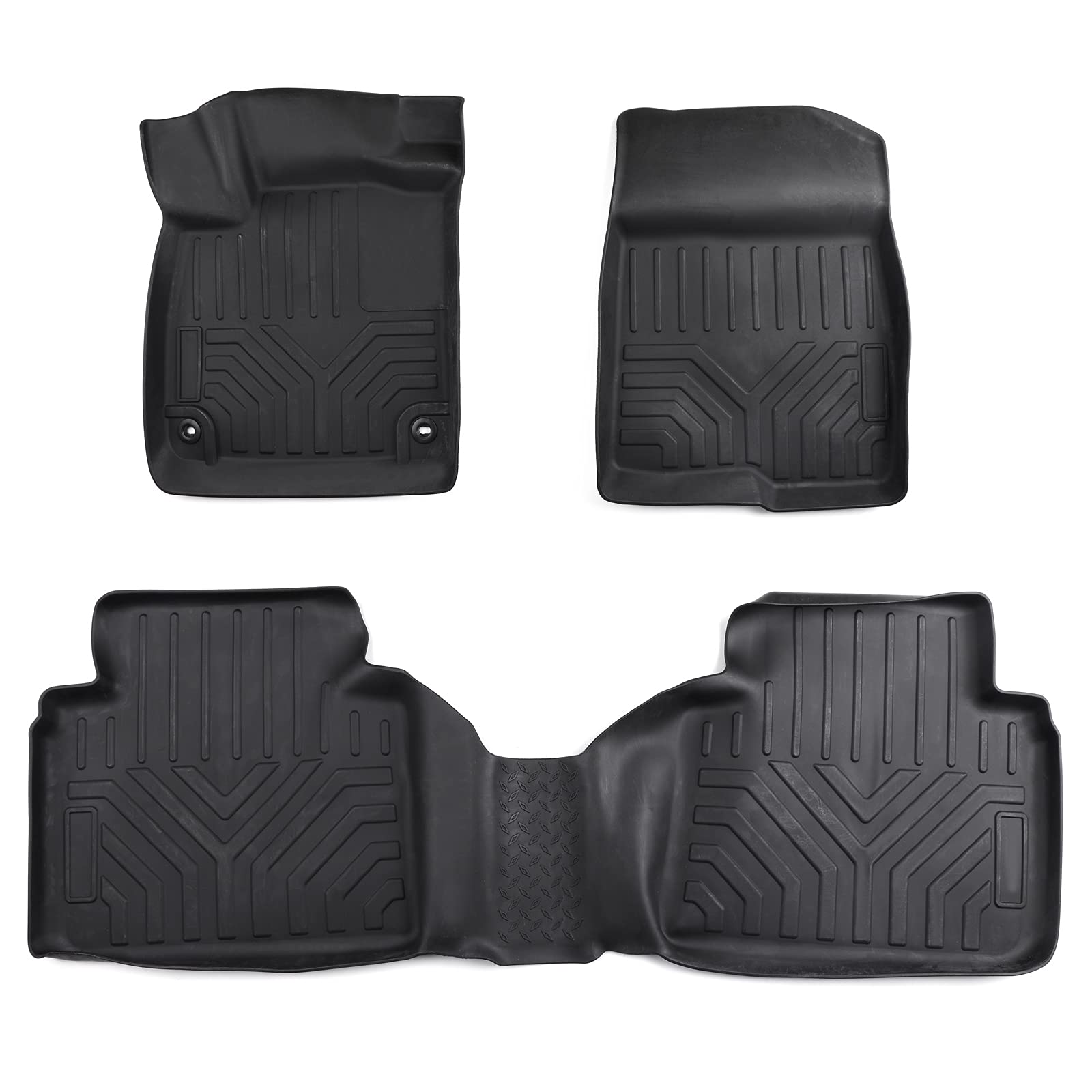 Premium All-Weather Floor Mats for 2018-2020 Honda Accord Sedan - Heavy Duty Black Rubber Car Mats - Perfect for Rain, Snow & Mud Protection - Ideal for Daily Commute & Road Trips
