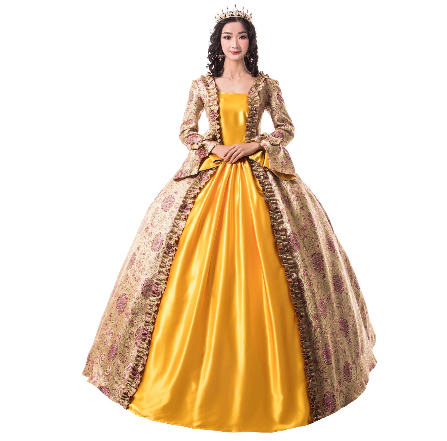 Victorian Renaissance Queen Dress for Women - Elegant Long Party Costume & Rococo Masquerade Ball Gown | Perfect for Halloween, Cosplay, Themed Parties & Historical Reenactments