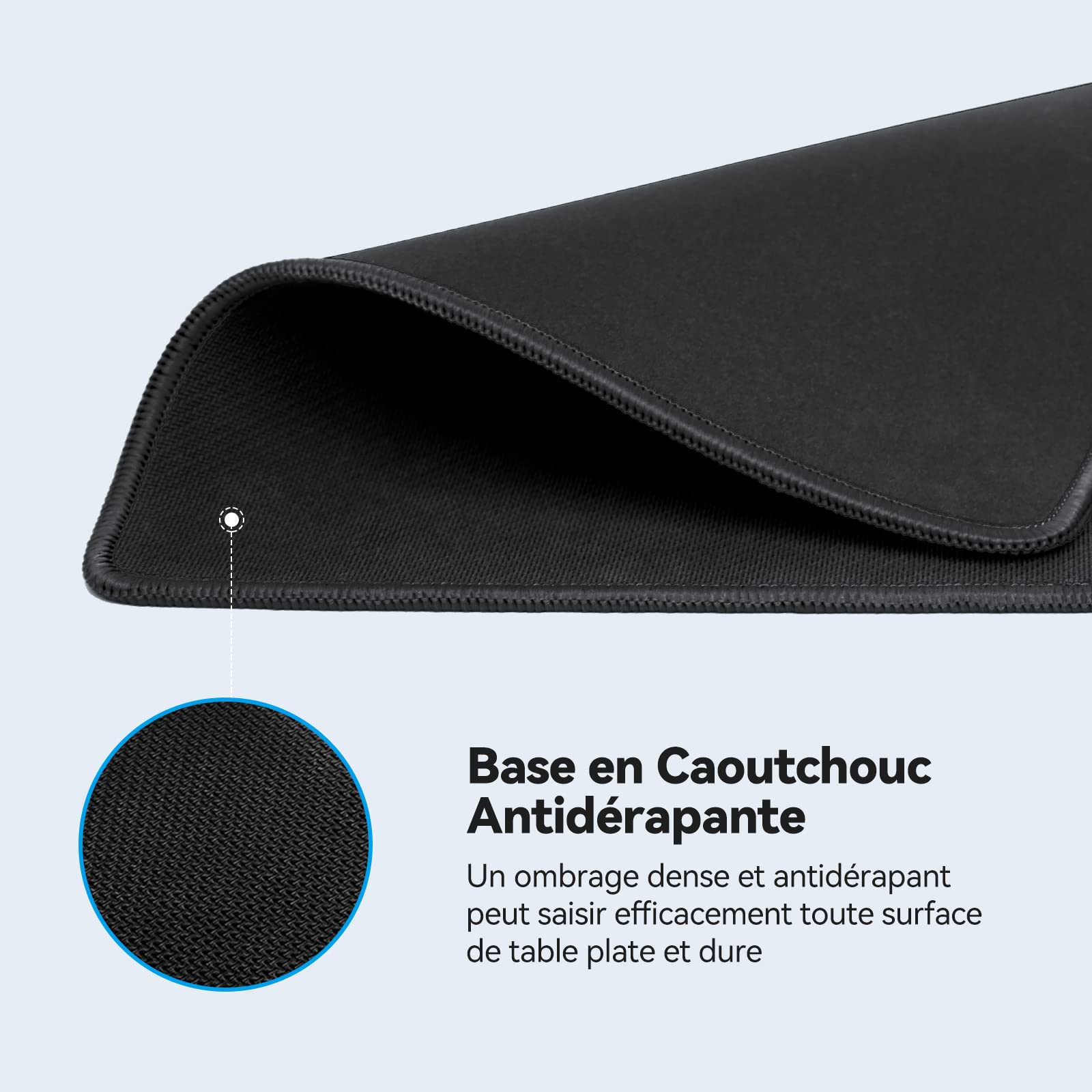 TECKNET Gaming Mouse Pad 27 x 21 cm - Non-Slip Rubber Base, Waterproof Surface for PC, Laptop, Office & Home Use - Perfect for Work, Gaming & Computer Tasks - Black
