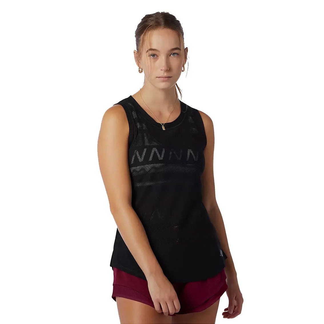 Women's New Balance Q Speed Jacquard Tank Top - Black | Lightweight & Breathable Workout Top for Running, Yoga & Gym