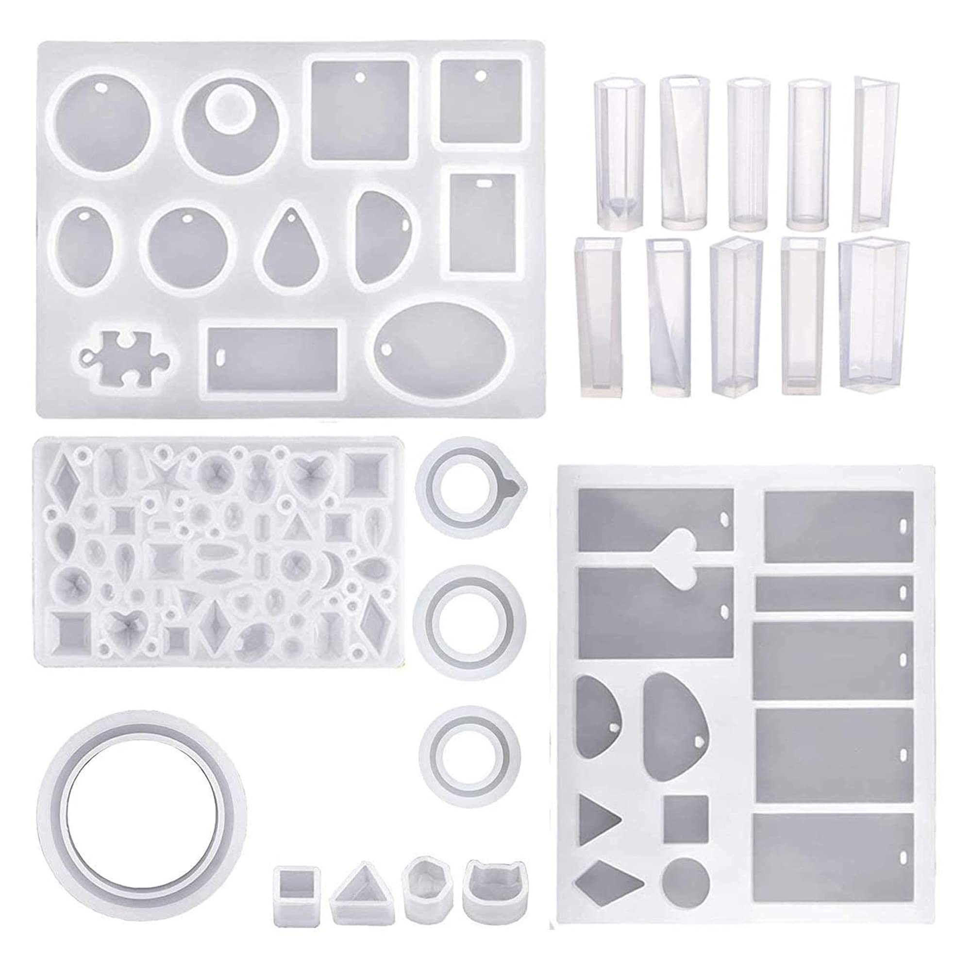 Pixiss Resin Molds for Jewelry Making - DIY Earring Epoxy Molds Kit for Pendants, Charms & Resin Crafts - Perfect for Handmade Jewelry, Gifts & Creative Projects