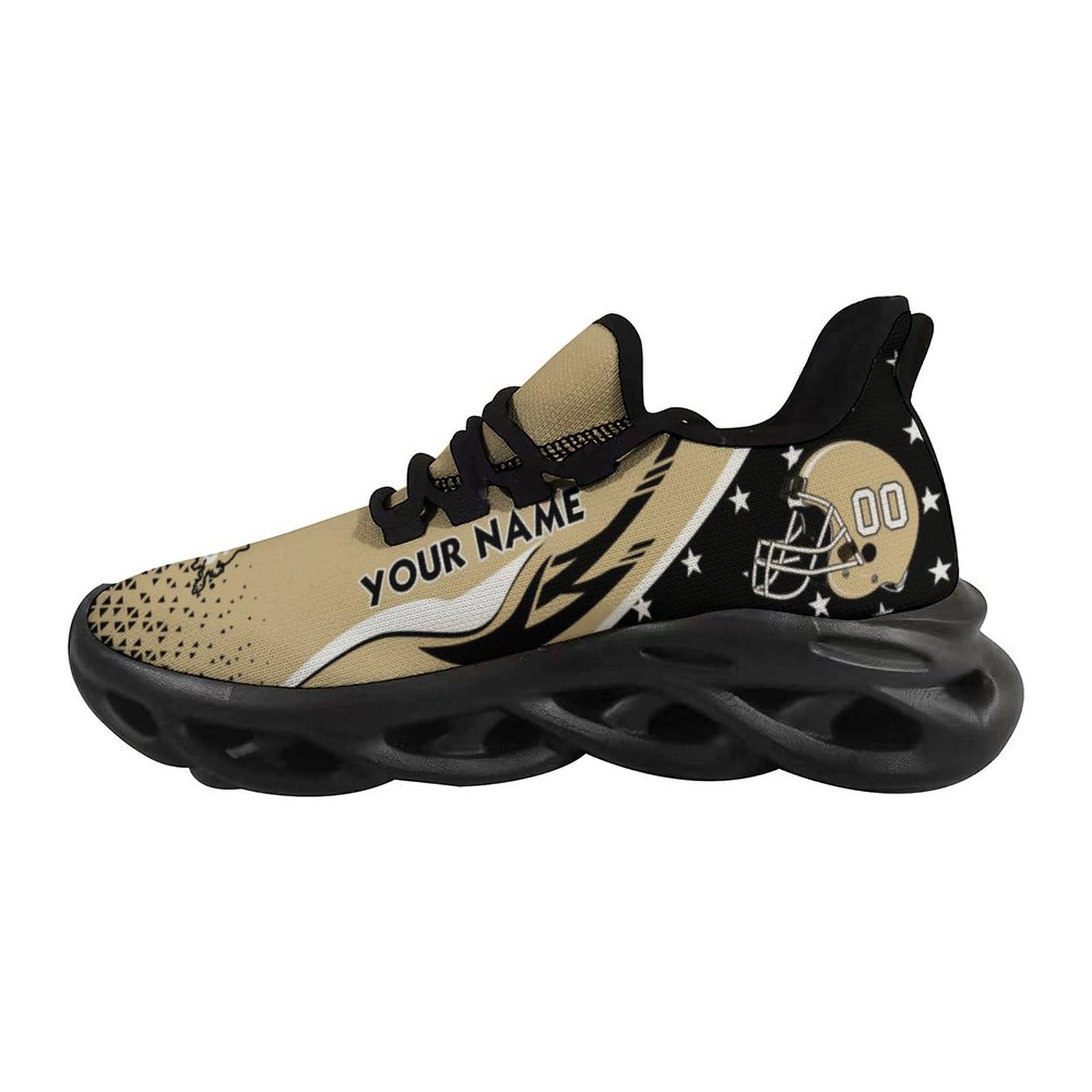 Custom Personalized Football Sneakers - Slip-on City Sports Shoes with Name & Number - Best Gifts for Football Fans (Men & Women) - Perfect for Training, Matches & Casual Wear