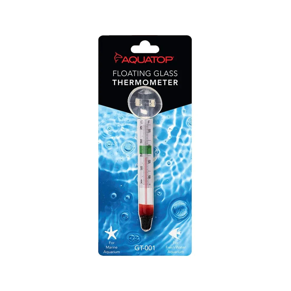 Floating Glass Thermometer for Aquariums & Fish Tanks - Accurate Water Temperature Gauge for Home, Office, or Classroom Use