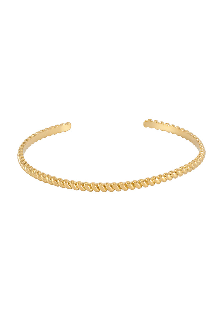Open Rope Bangle Bracelet for Women - Adjustable Minimalist Gold & Silver Stackable Bangle - Perfect for Everyday Wear, Layering & Gifting