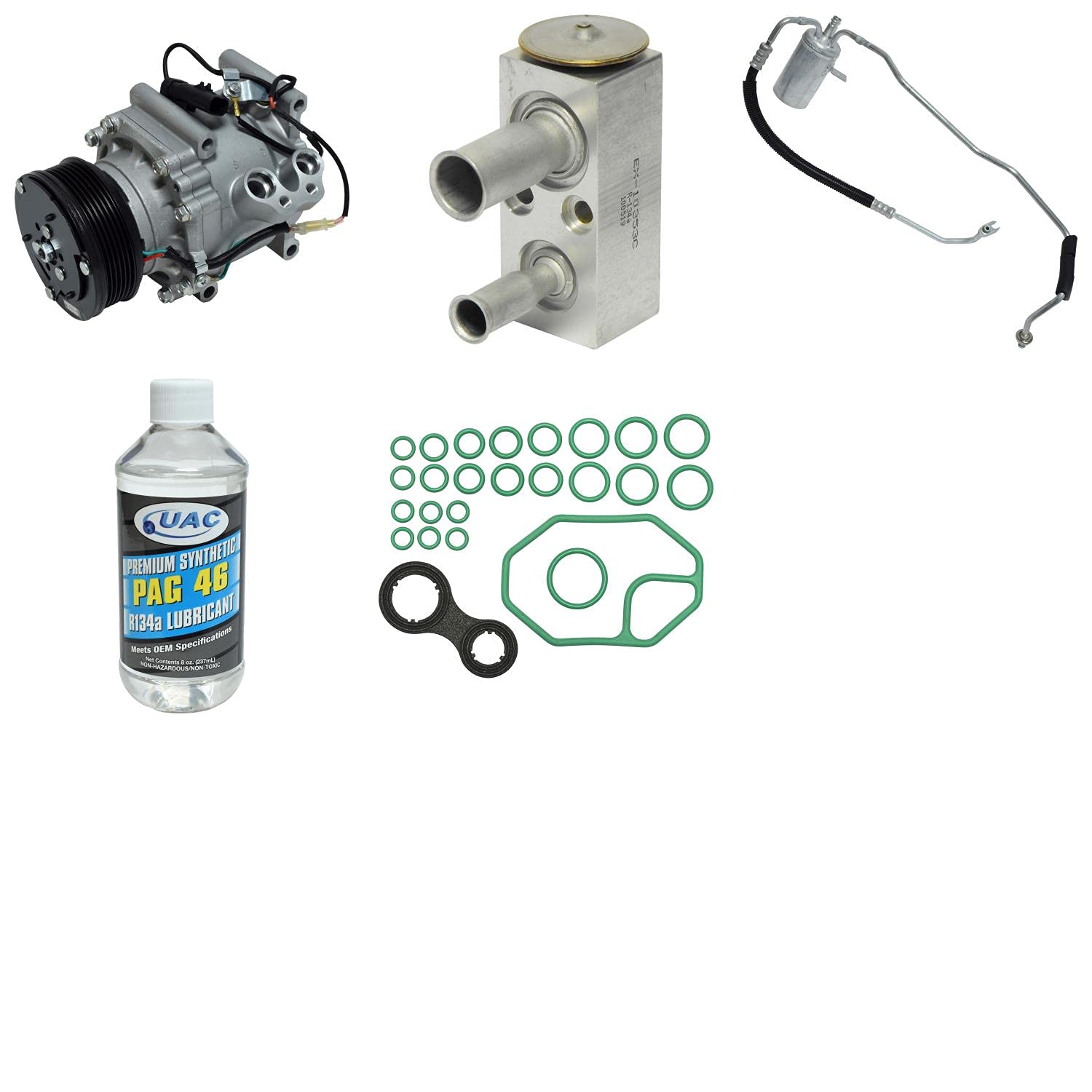 HVAC A/C Compressor Replacement Kit - Compatible with Multiple Car Models - High Performance Auto Air Conditioning Repair Kit for DIY & Professional Mechanics - Perfect for Summer Cooling System Maintenance