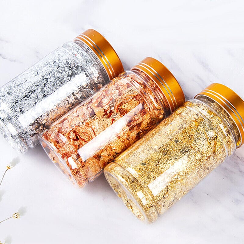 Premium Leaf Foil Nail Art Kit - Large 30g Jar with Metallic Foil Sheets for Stunning Nail Designs | Perfect for DIY Manicures, Salon Professionals & Special Occasions