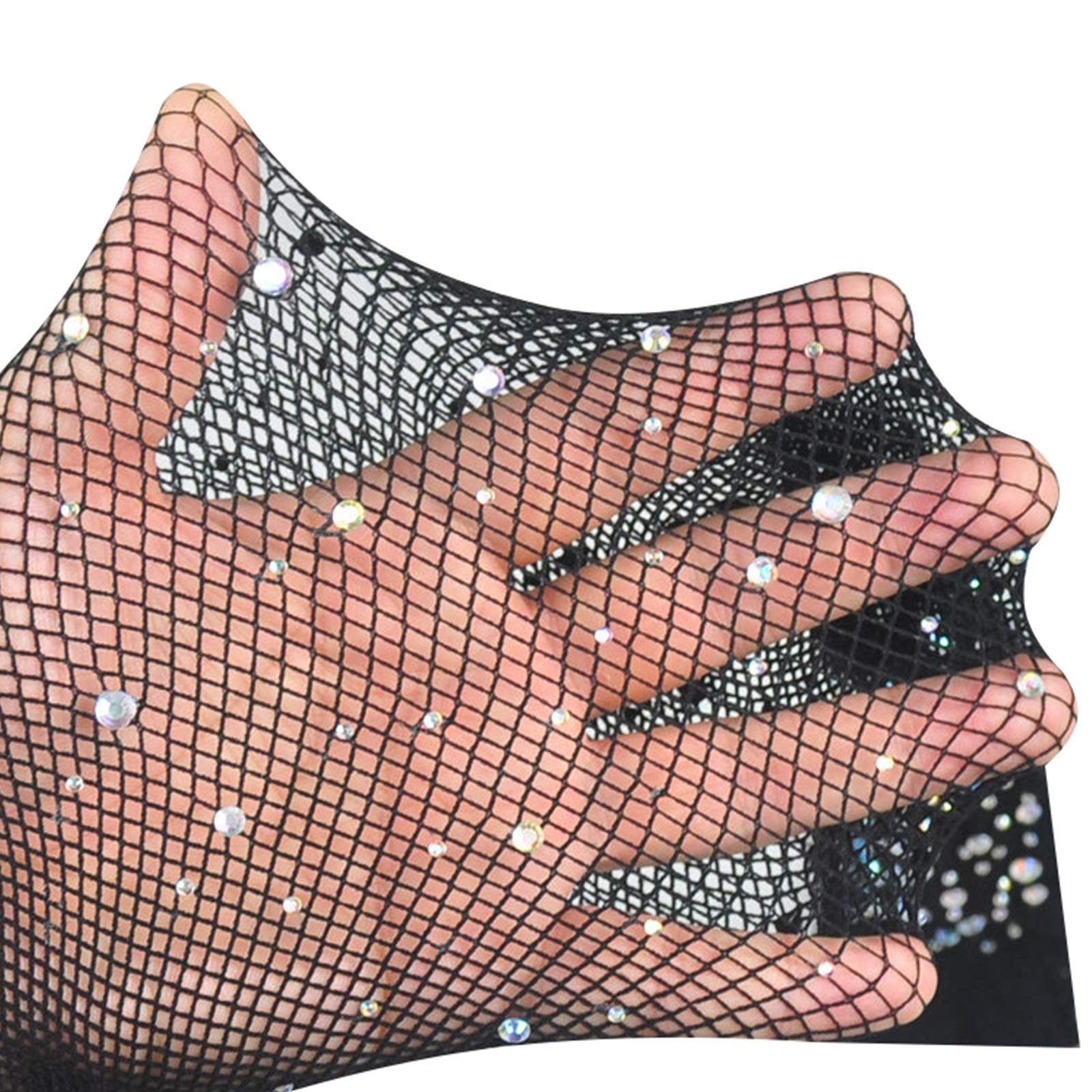 Sexy Women's Fishnet Pantyhose - 5 Pairs Shining Diamond Stockings for Party, Halloween & Cosplay | Stretchy Tight Pantyhose for Night Out & Special Occasions