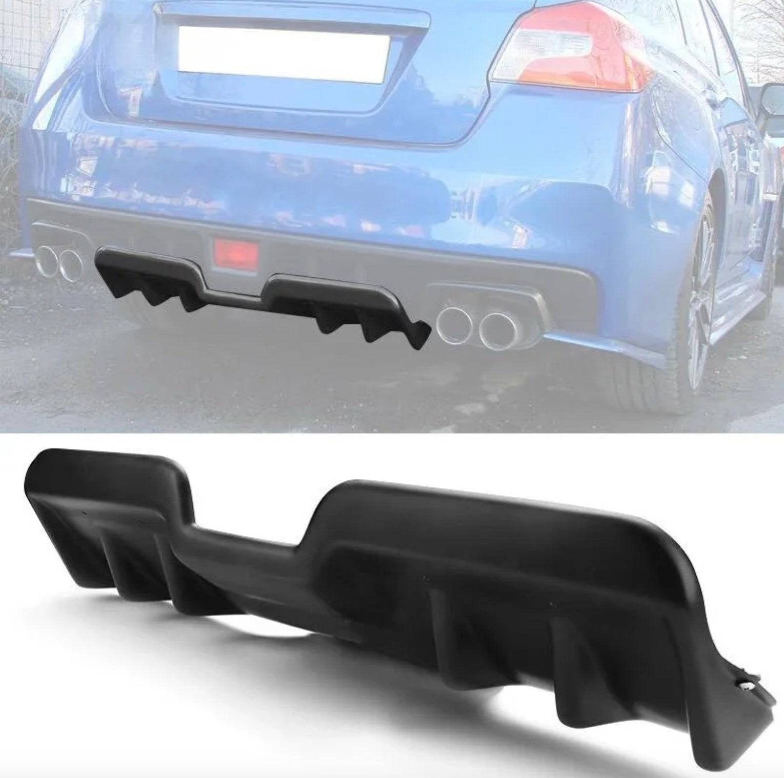 2015-2021 Subaru WRX STI Matte Black Rear Bumper Diffuser - High Performance PP Material - Perfect for Car Enthusiasts & Street Racing Upgrades