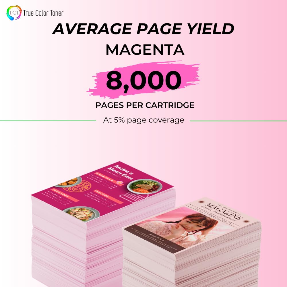 Premium TCT C810 Magenta Toner Cartridge - 8,000 Pages for Okidata Printers | Home & Office Use