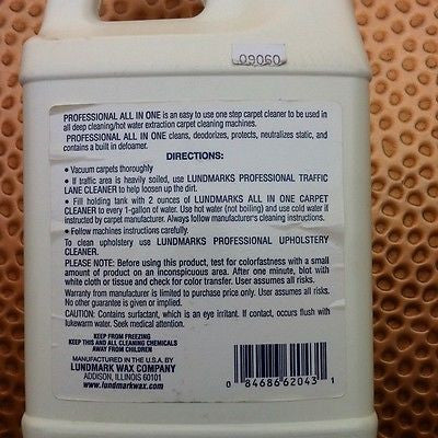 Lundmark All In One Pro Rug Cleaner 64oz - Powerful Carpet & Upholstery Stain Remover for Home, Office & Pet Areas