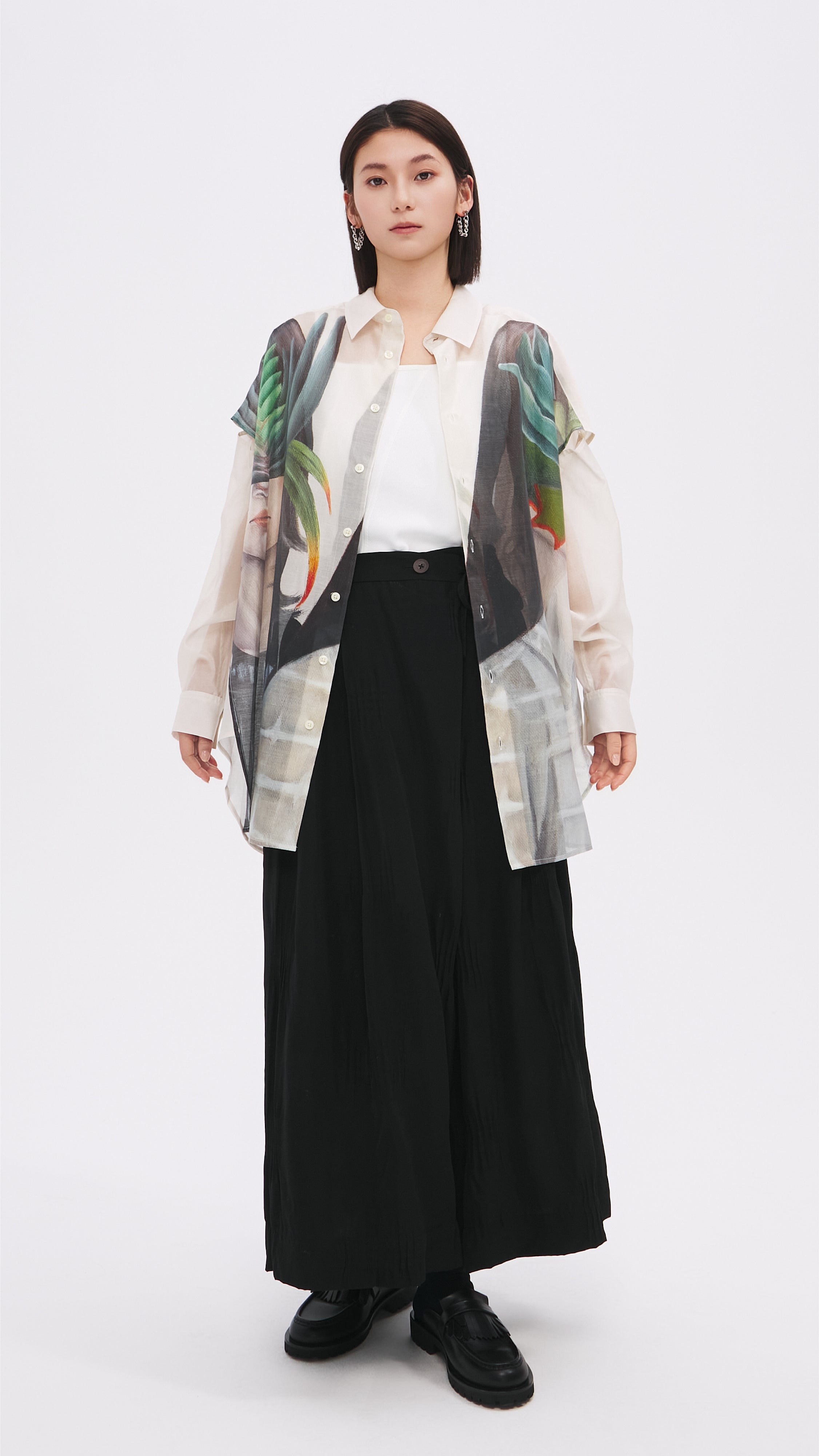 Mariko Enomoto Printed Long Sleeve Shirt for Women | Stylish Floral Blouse | Perfect for Office, Date Night & Casual Outings