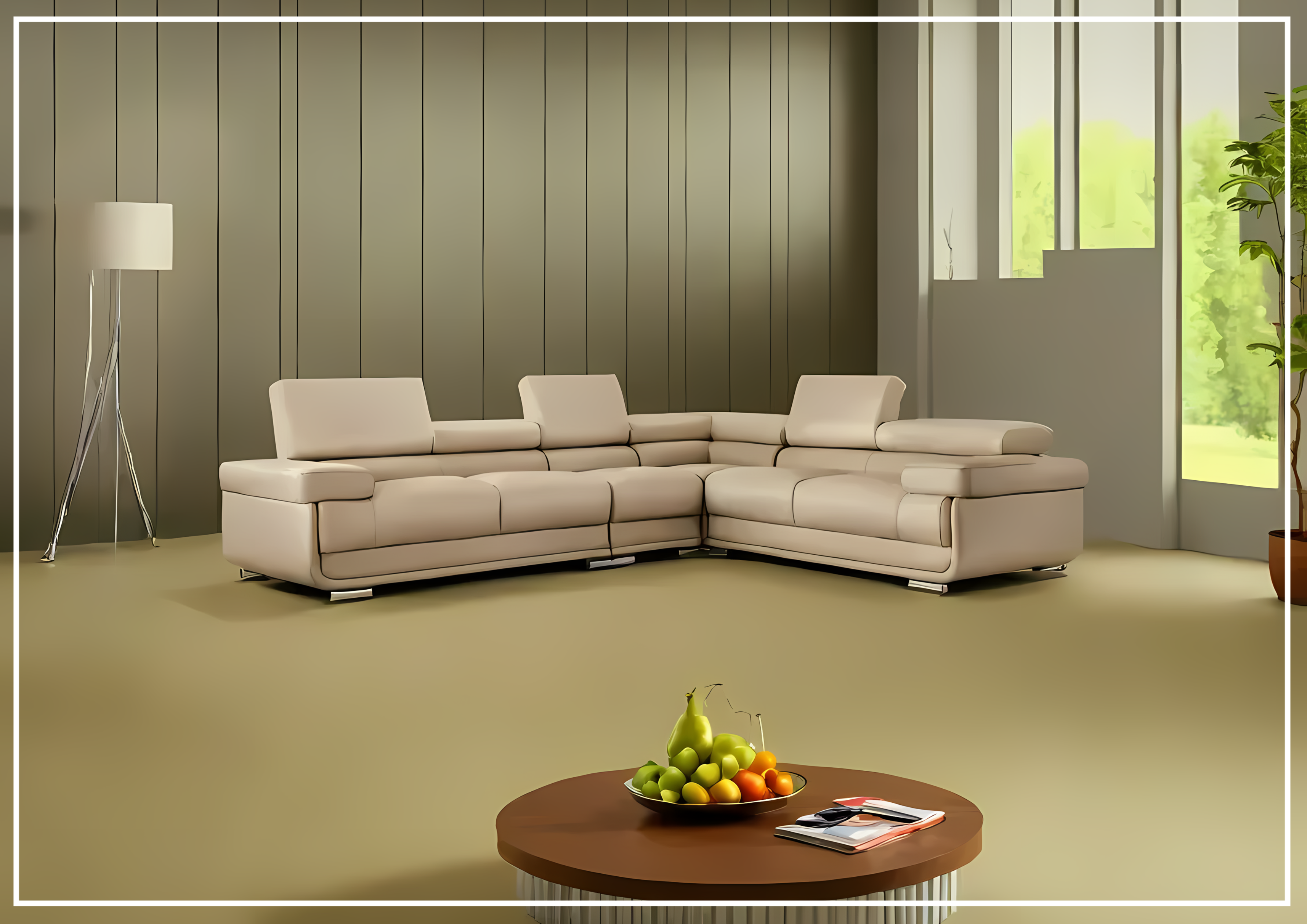 Gio Italia Baxton L-Shaped Leather Sectional Sofa - Modern Corner Couch for Living Room, Home Theater & Office Lounge