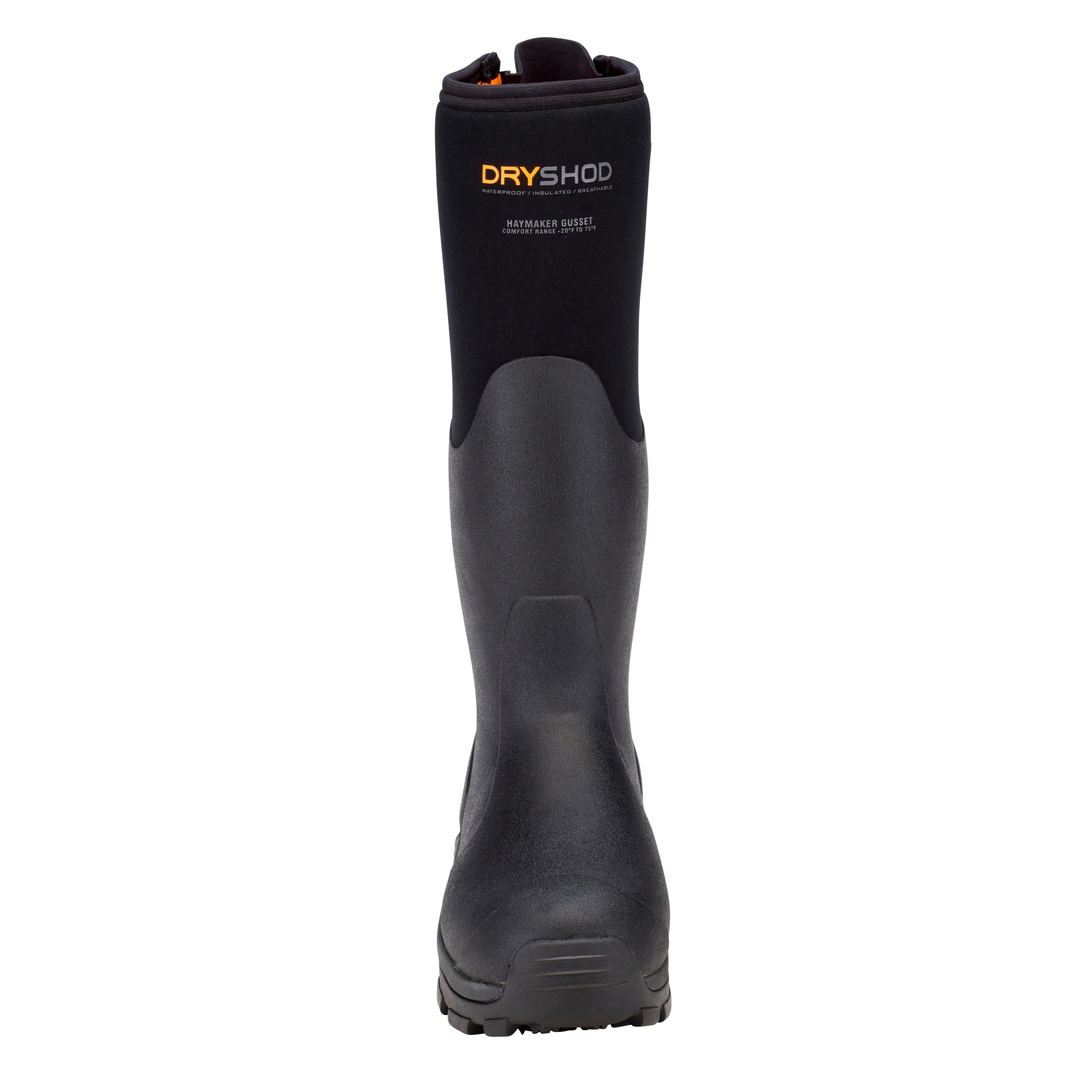 DRYSHOD Haymaker Gusset Boot - Waterproof Work Boots for Men, Slip Resistant Safety Shoes with Steel Toe - Ideal for Construction, Farming & Outdoor Work