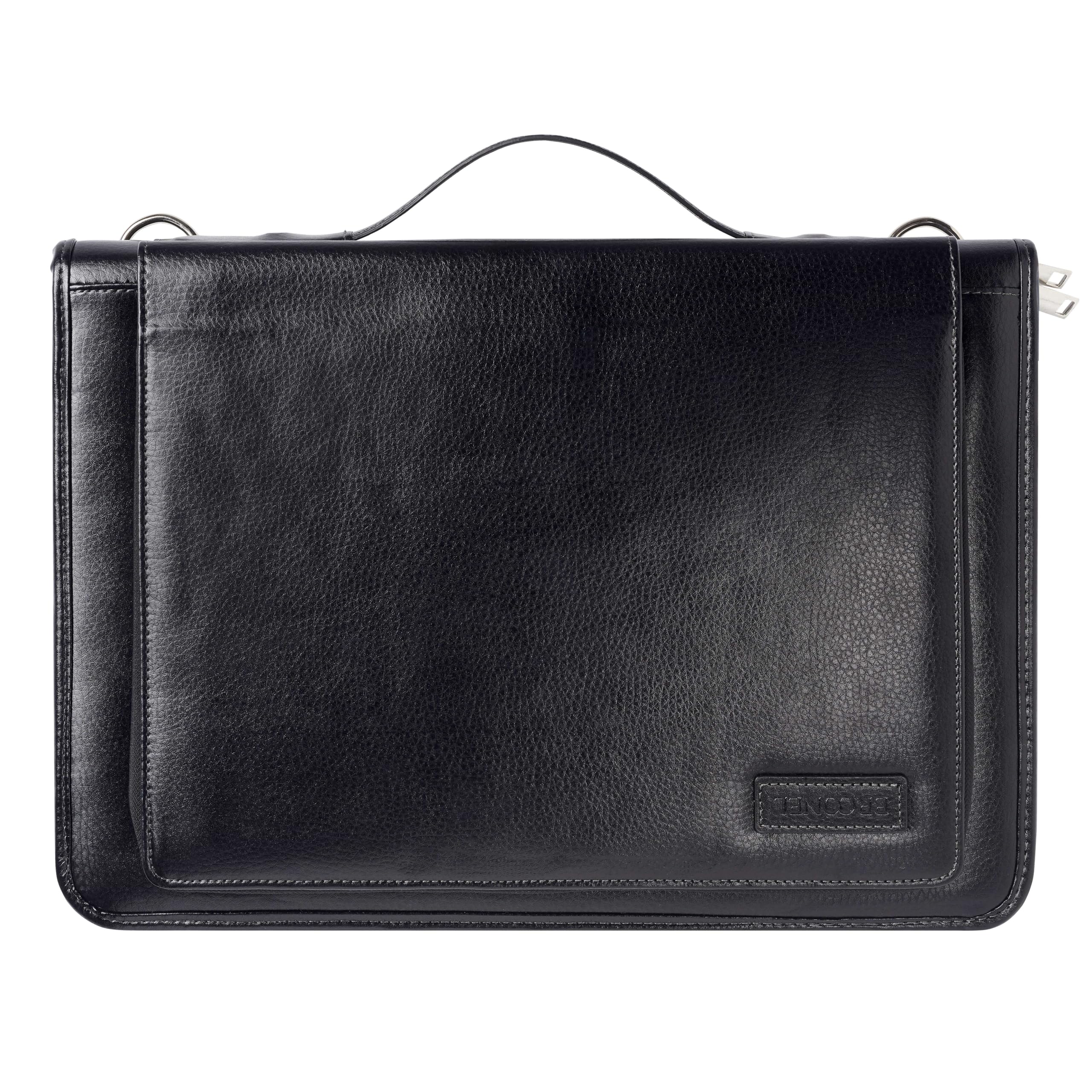 Broonel Black Leather Laptop Messenger Bag for Acer Chromebook R 11 Convertible 11.6 Inch - Stylish & Durable Business Briefcase for Work, Travel, School | Perfect for Professionals & Students