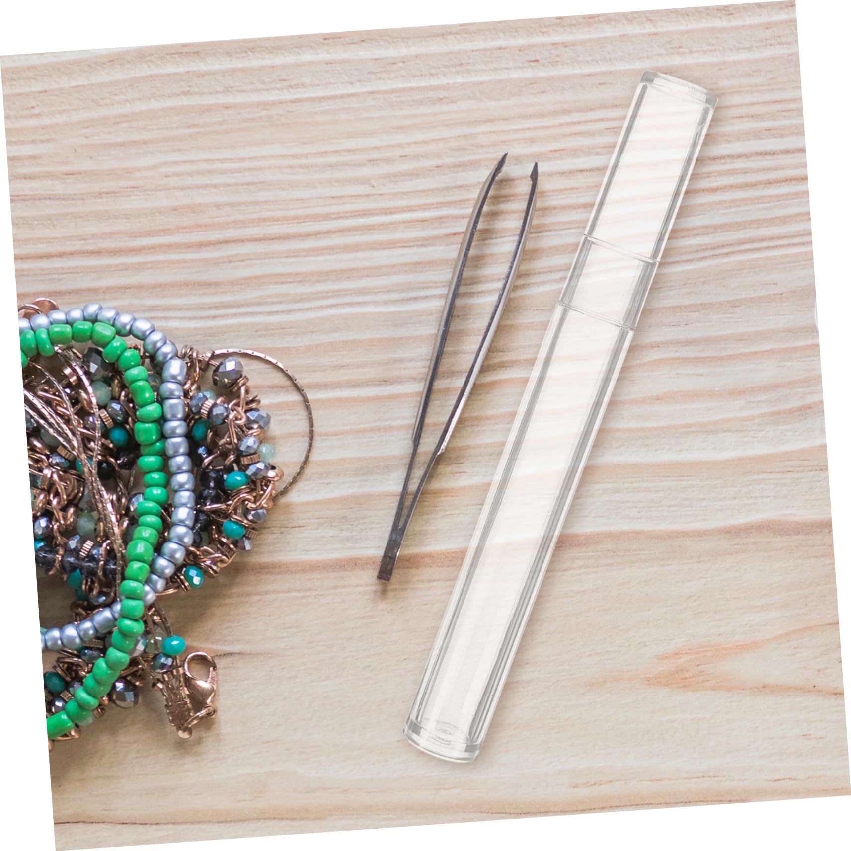 Professional Plastic Box Tweezers & Eyelash Tweezer Case - Travel-Friendly Nail Tool Organizer with Secure Holder for Eyelash Tweezers, Manicure Kit & Beauty Accessories - Perfect for Salon Professionals, Home Use & On-the-Go Makeup Organization