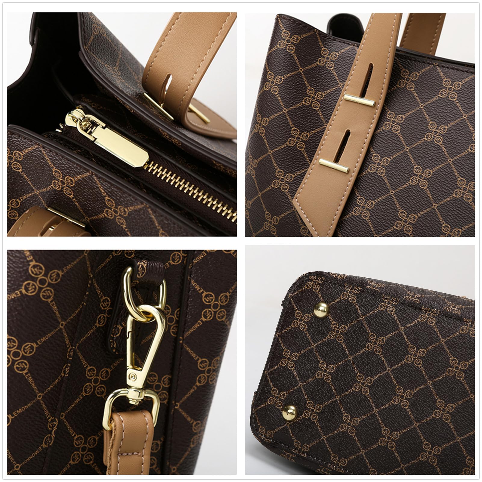 Women's PU Leather Crossbody Handbag - Tote & Shoulder Bag for Work & Travel