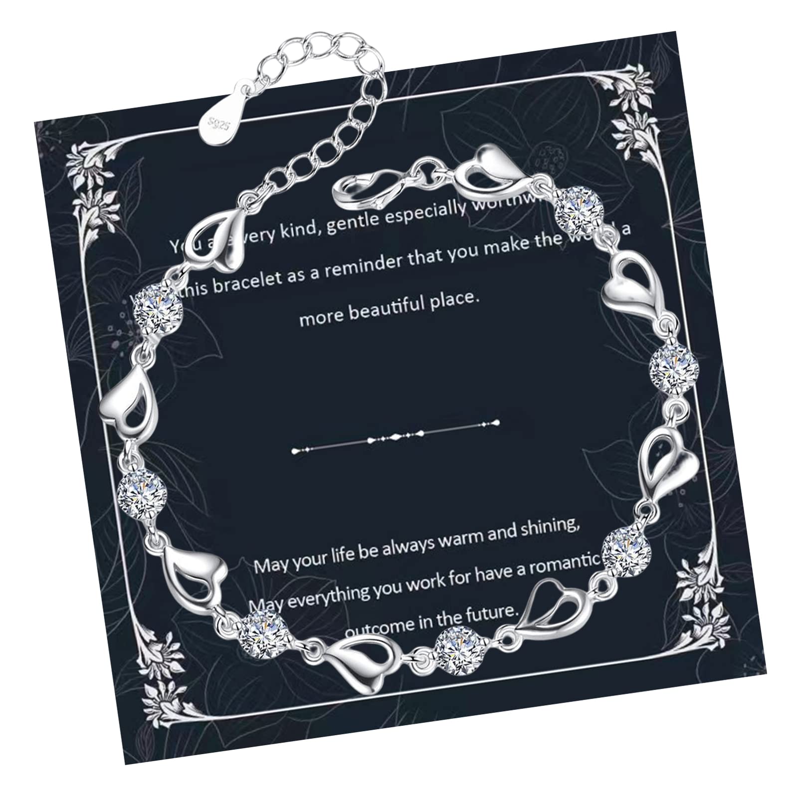 925 Sterling Silver Infinity Bracelet for Women - Elegant Friendship Jewelry, Perfect Gift for Her (Christmas, Valentine's Day, Birthday) - Ideal for Everyday Wear, Special Occasions & Gift-Giving