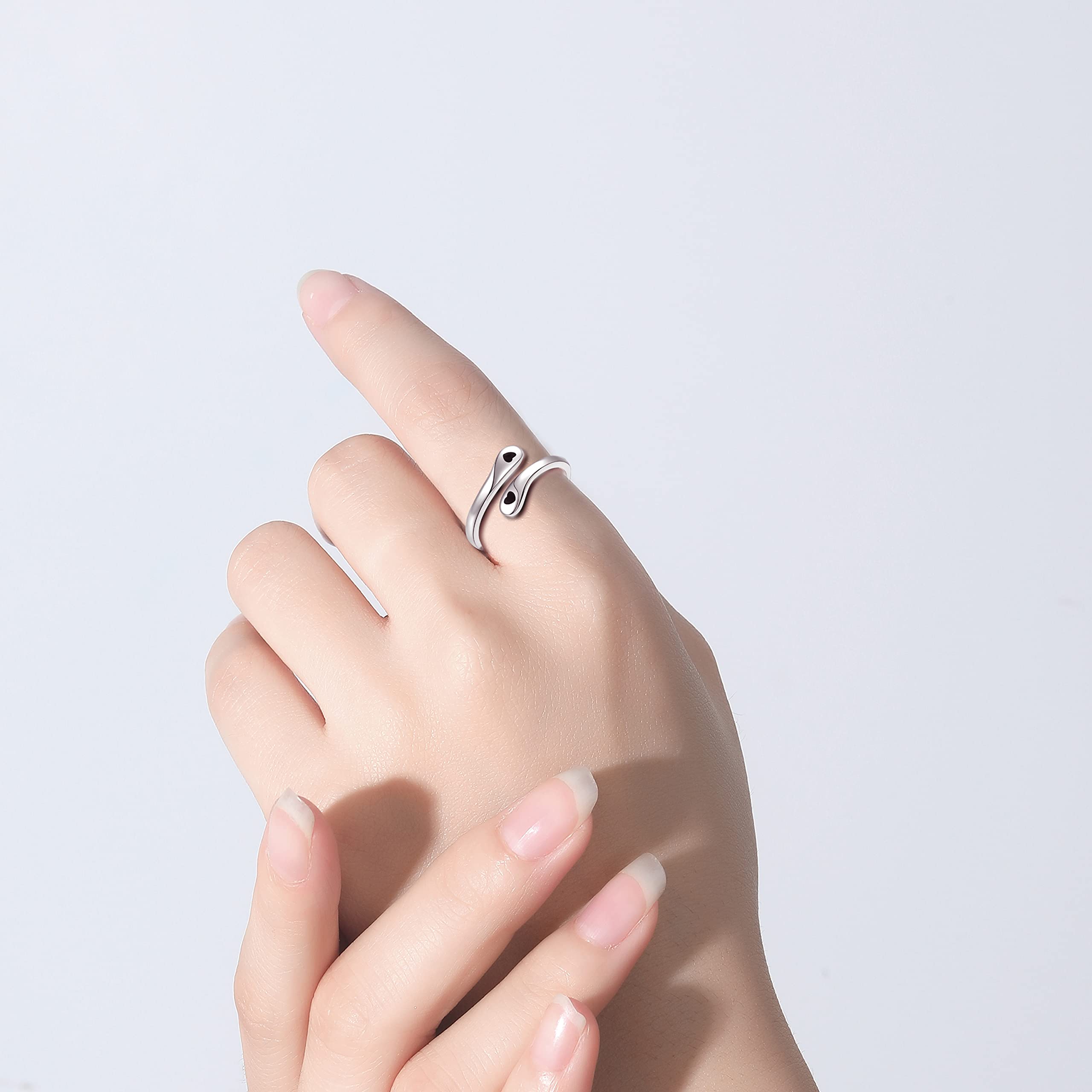 ZOEXUE 925 Sterling Silver Adjustable Inspirational Rings for Women & Teens - Motivational Jewelry Gift for Graduation, Birthday & Everyday Wear
