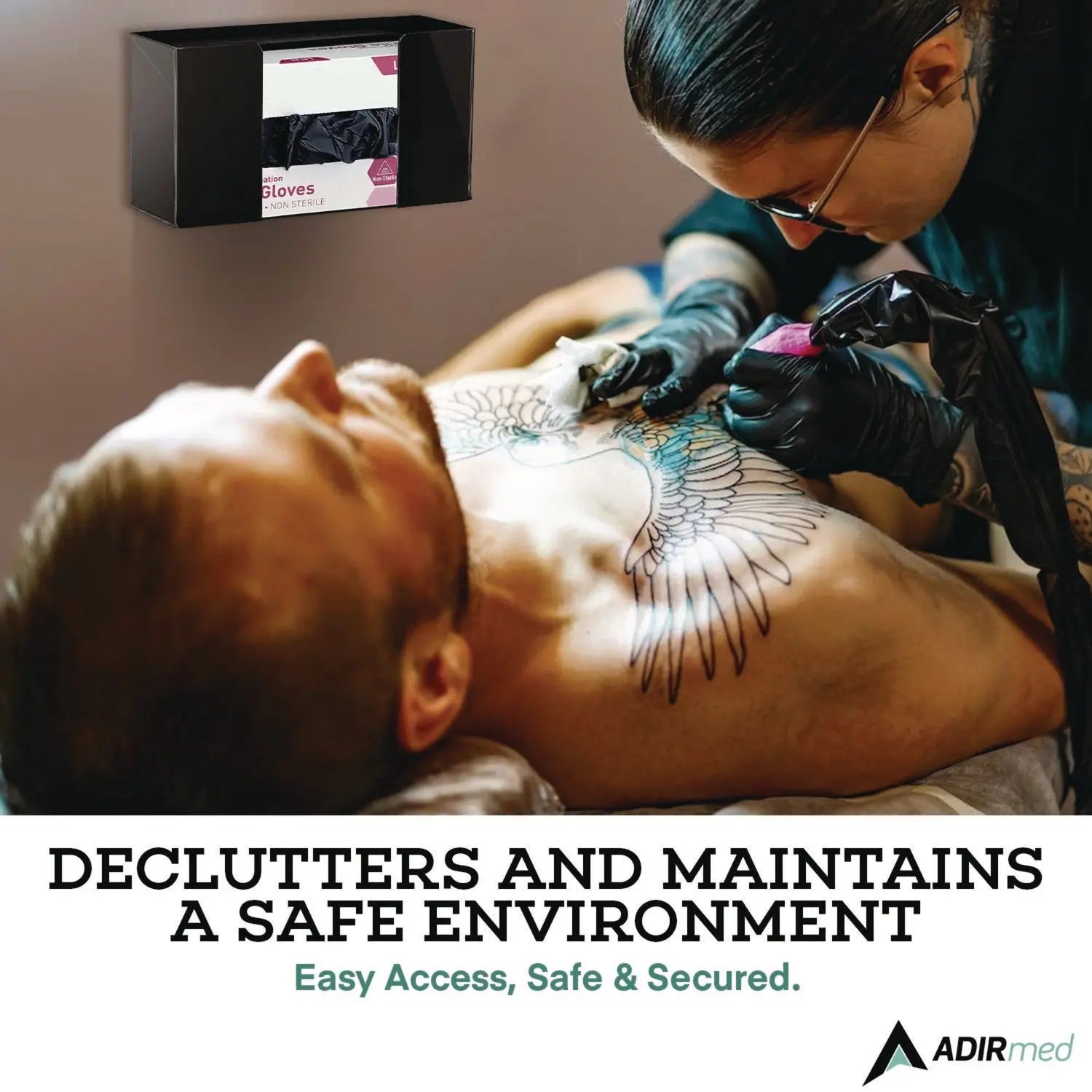 AdirMed Acrylic Glove Dispenser - Single Box Capacity (10.2