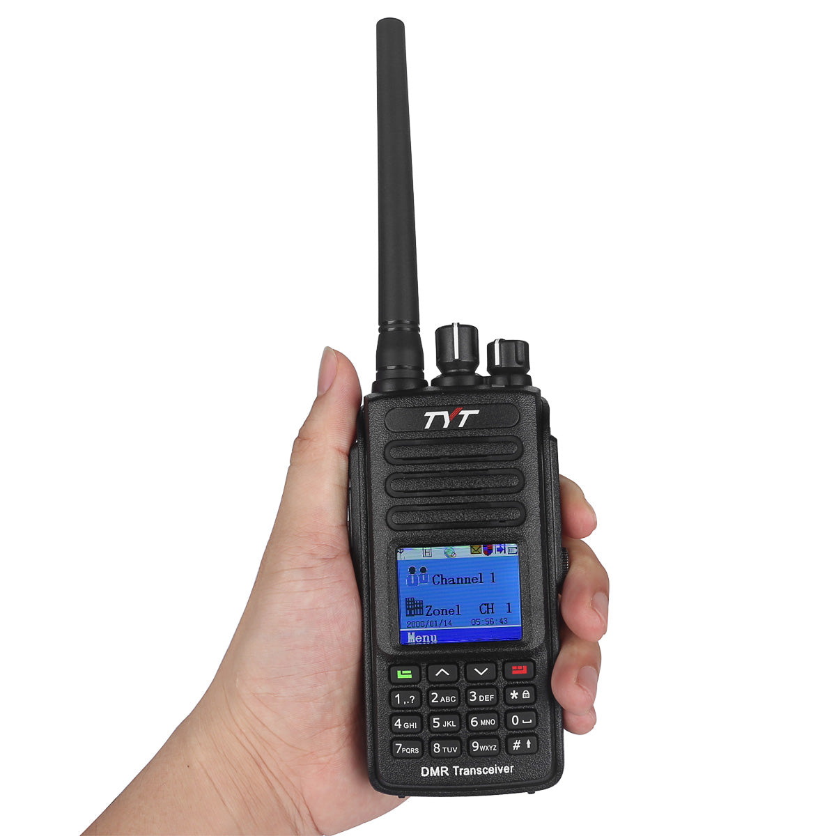 TYT MD-390G Waterproof UHF DMR Two-Way Radio with GPS & Remote Speaker - Ideal for Outdoor Adventures, Construction Sites, and Emergency Communication
