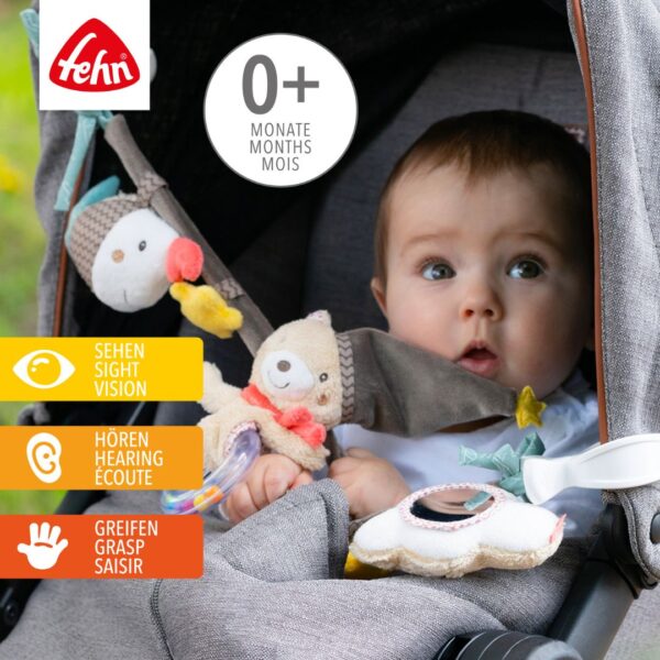 Bruno Bear Activity Play Stroller Chain - Interactive Toy for Babies & Toddlers - Perfect for Strollers, Car Seats & Playtime Fun