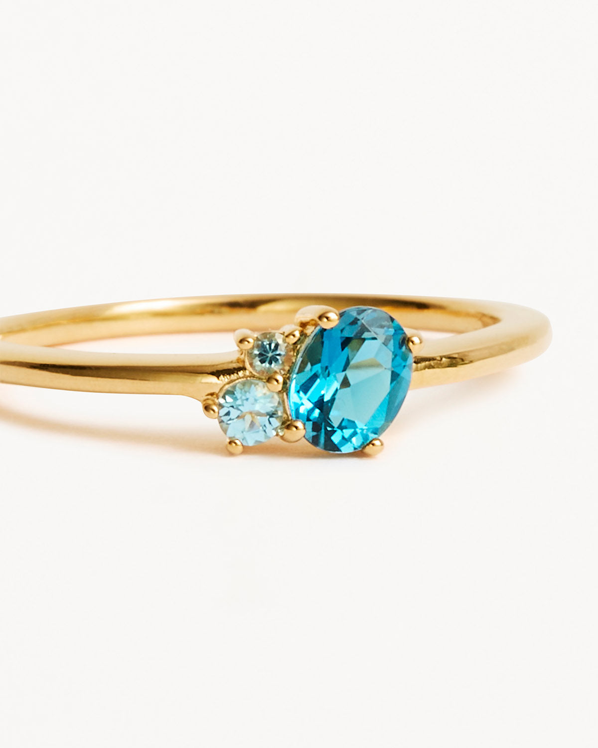 18k Gold Vermeil Kindred Birthstone Ring - December Birthstone Jewelry for Women | Personalized Gift for Her | Perfect for Christmas, Anniversary & Special Occasions